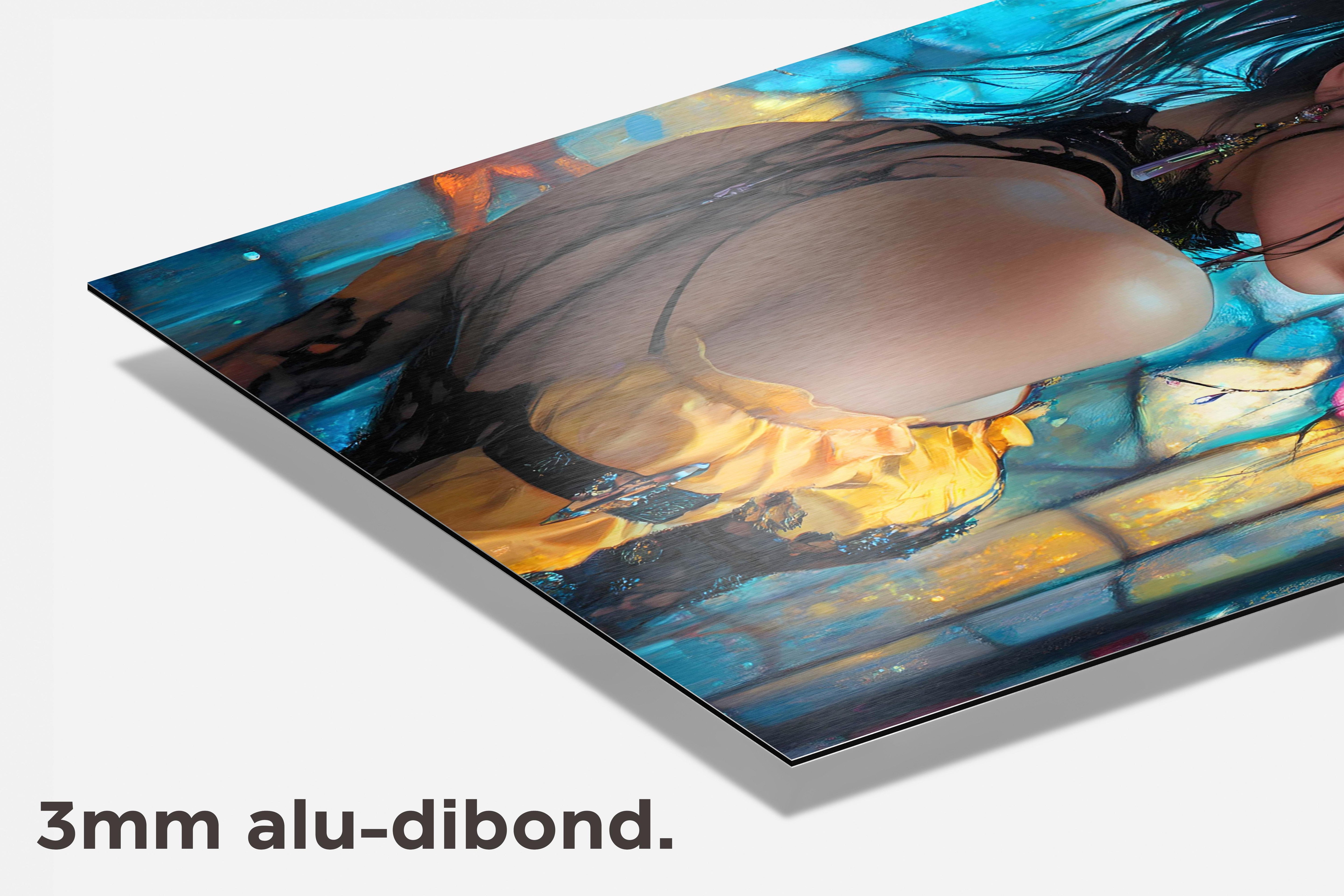 Meisje Glasraam dibond detail