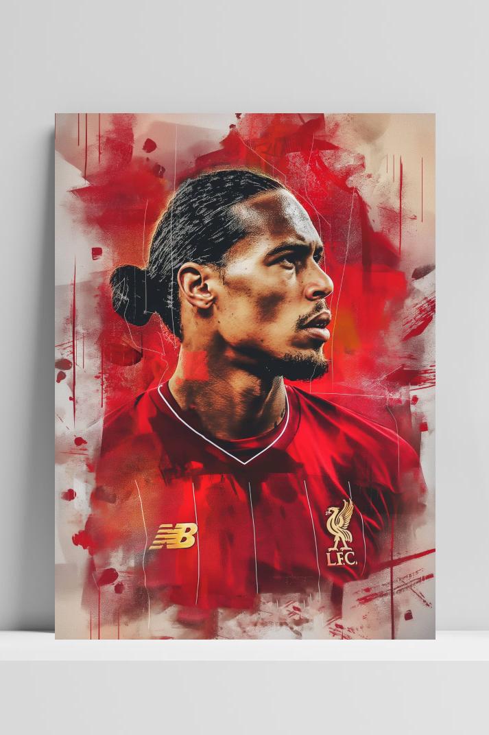 Virgil van Dijk op 3mm aluminium dibond