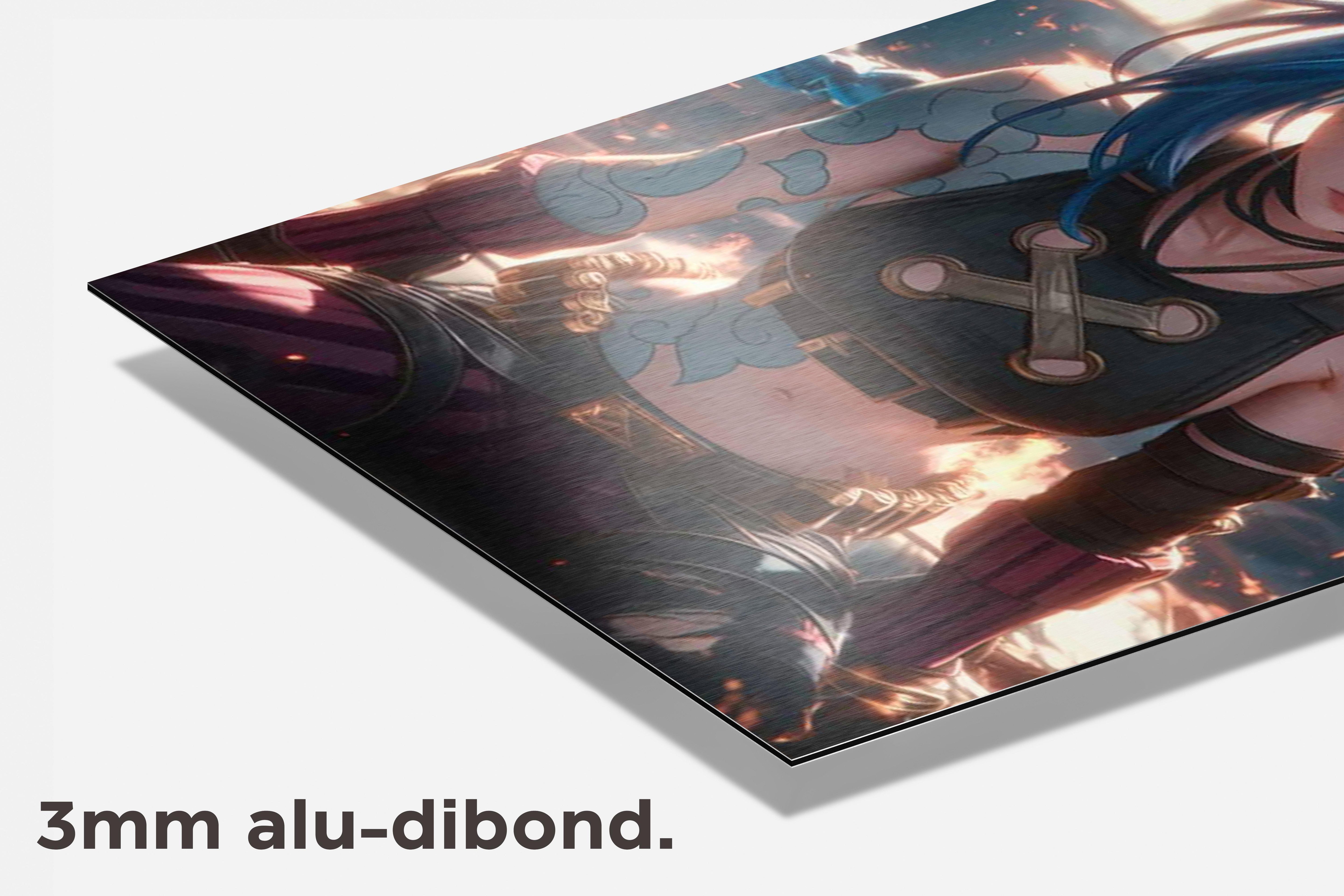 Jinx League of Legends dibond detail