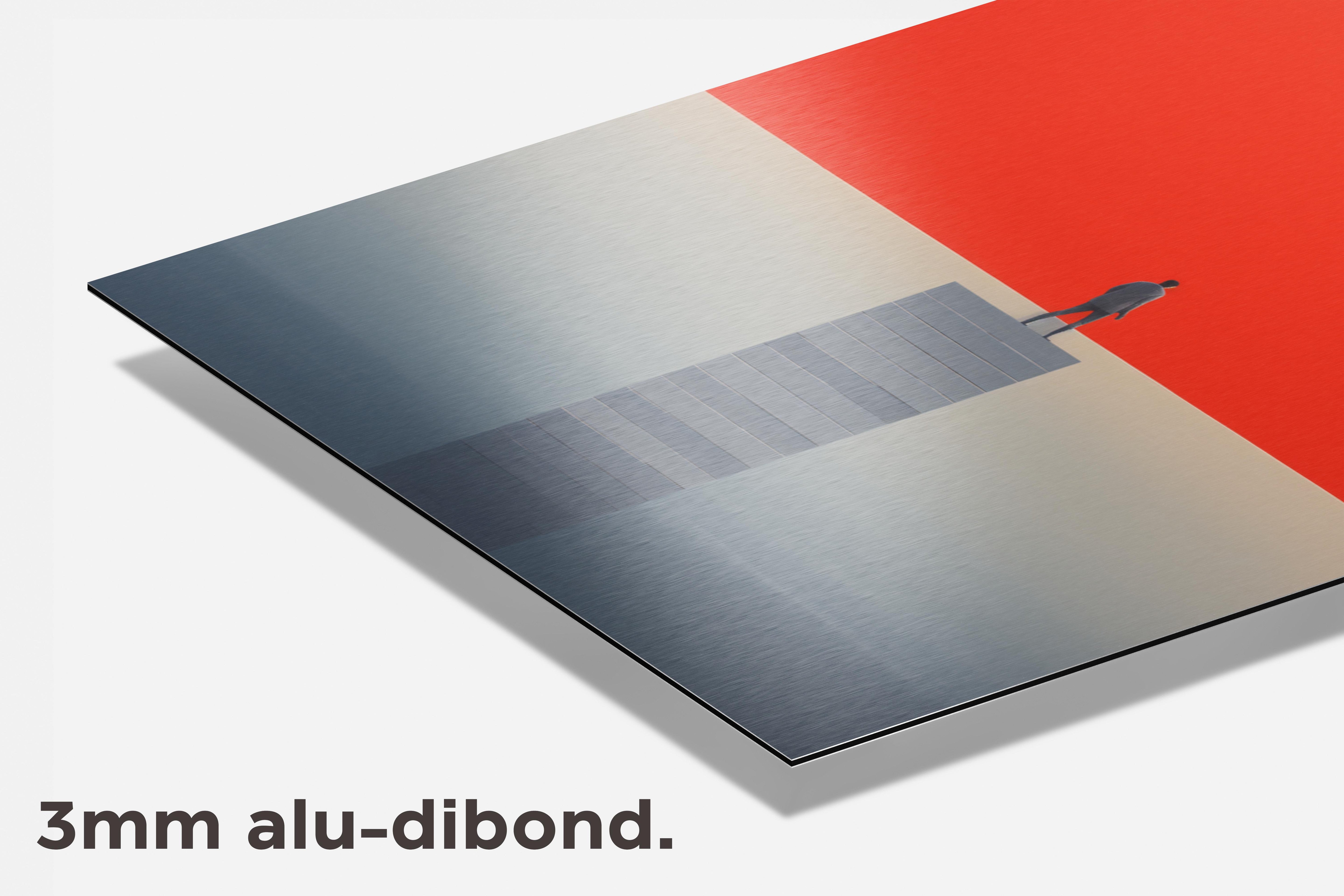 Rood Wit dibond detail
