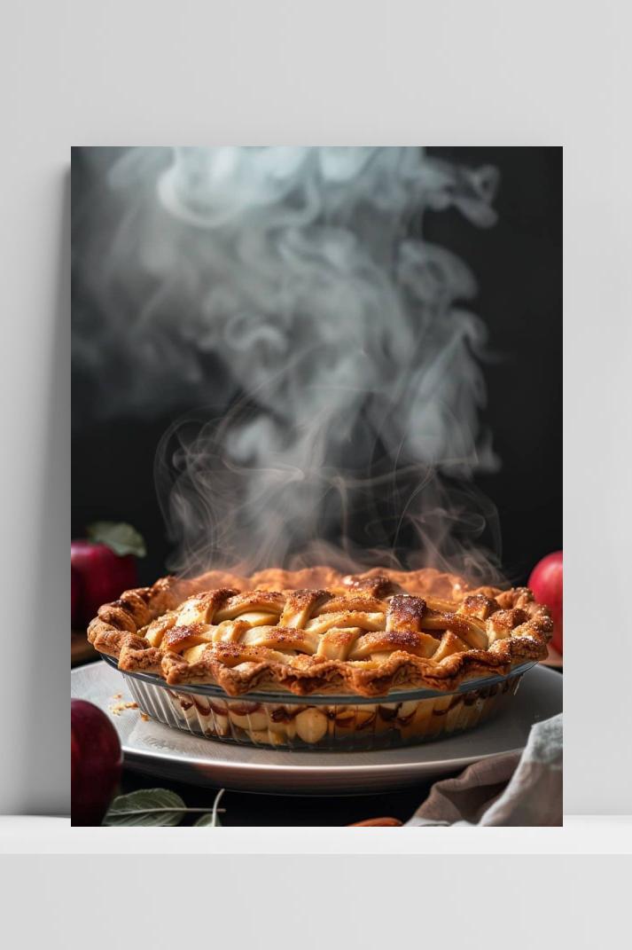 Appeltaart op 3mm aluminium dibond