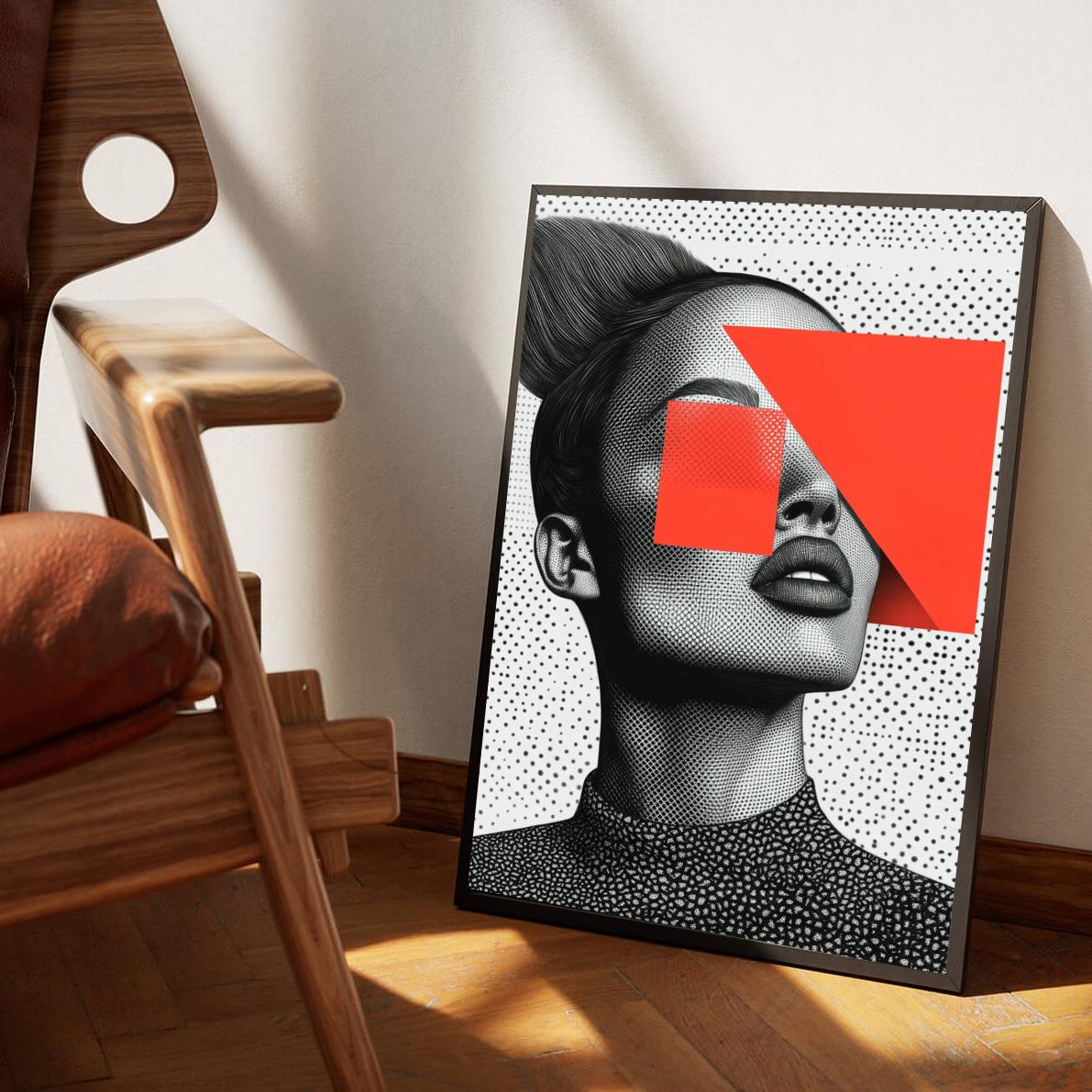 Portrait Dots en un interior
