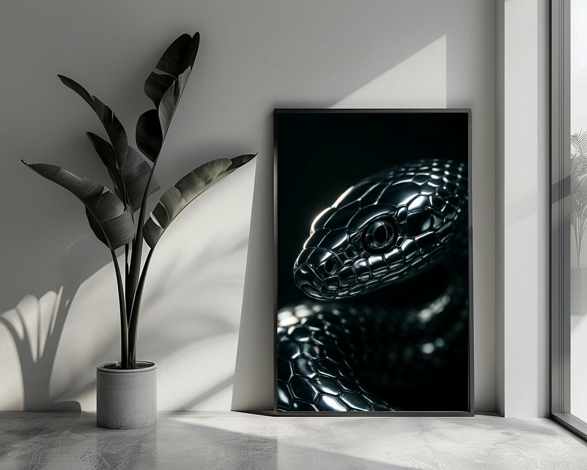 Snake B&W poster van 25 Artstreet