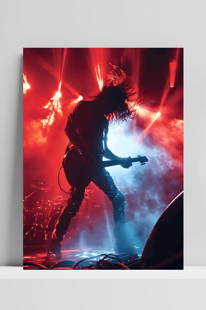 Rock Concert Abstract op 3mm aluminium dibond