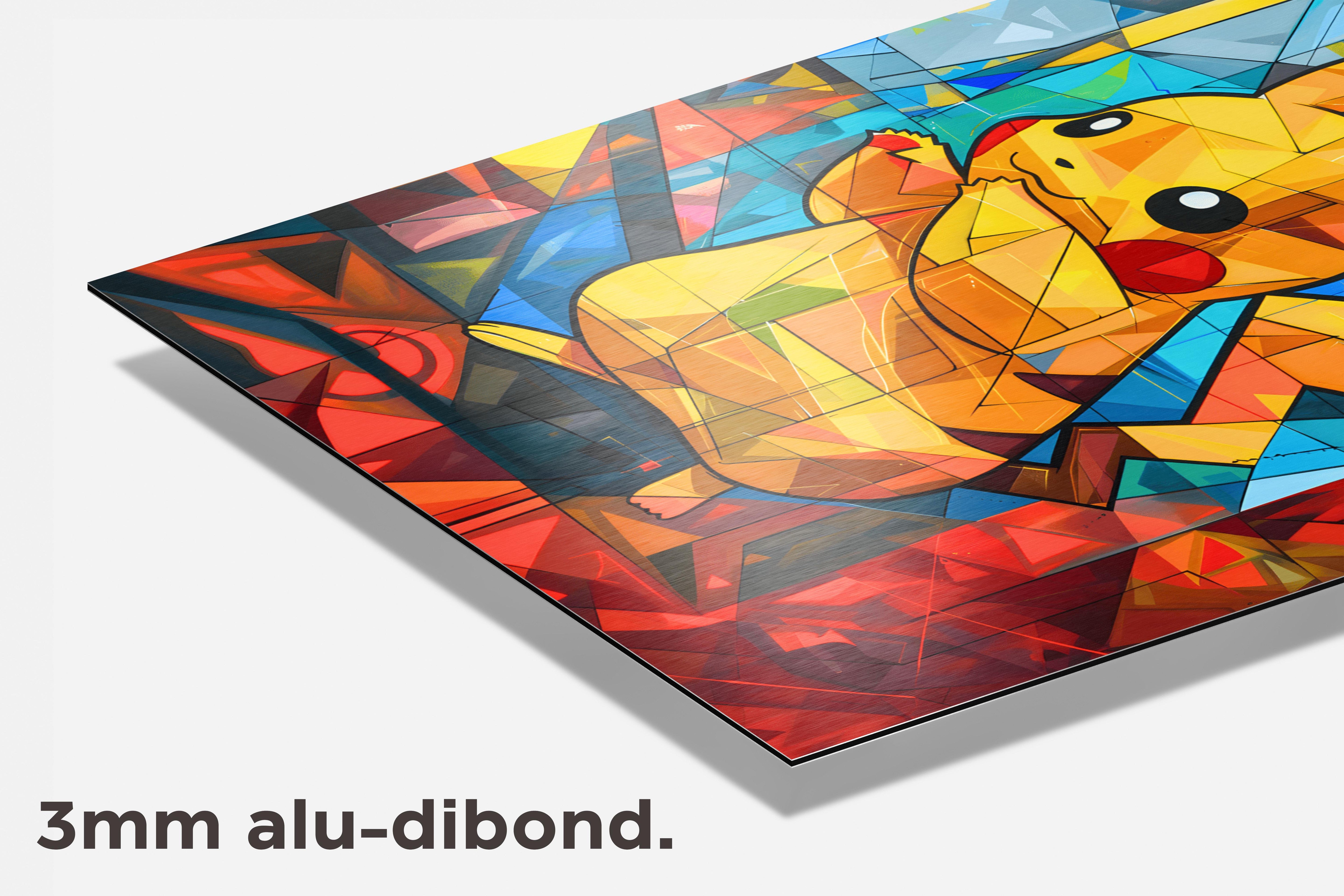 Pikachu Pokemon dibond detail
