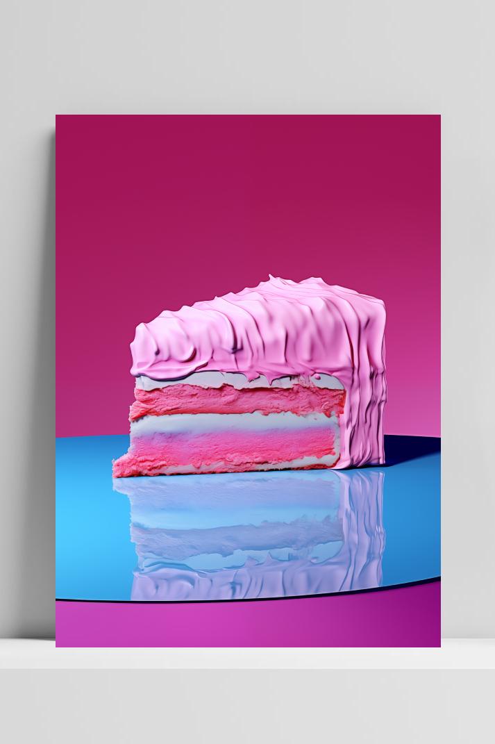 Cheesecake op 3mm aluminium dibond