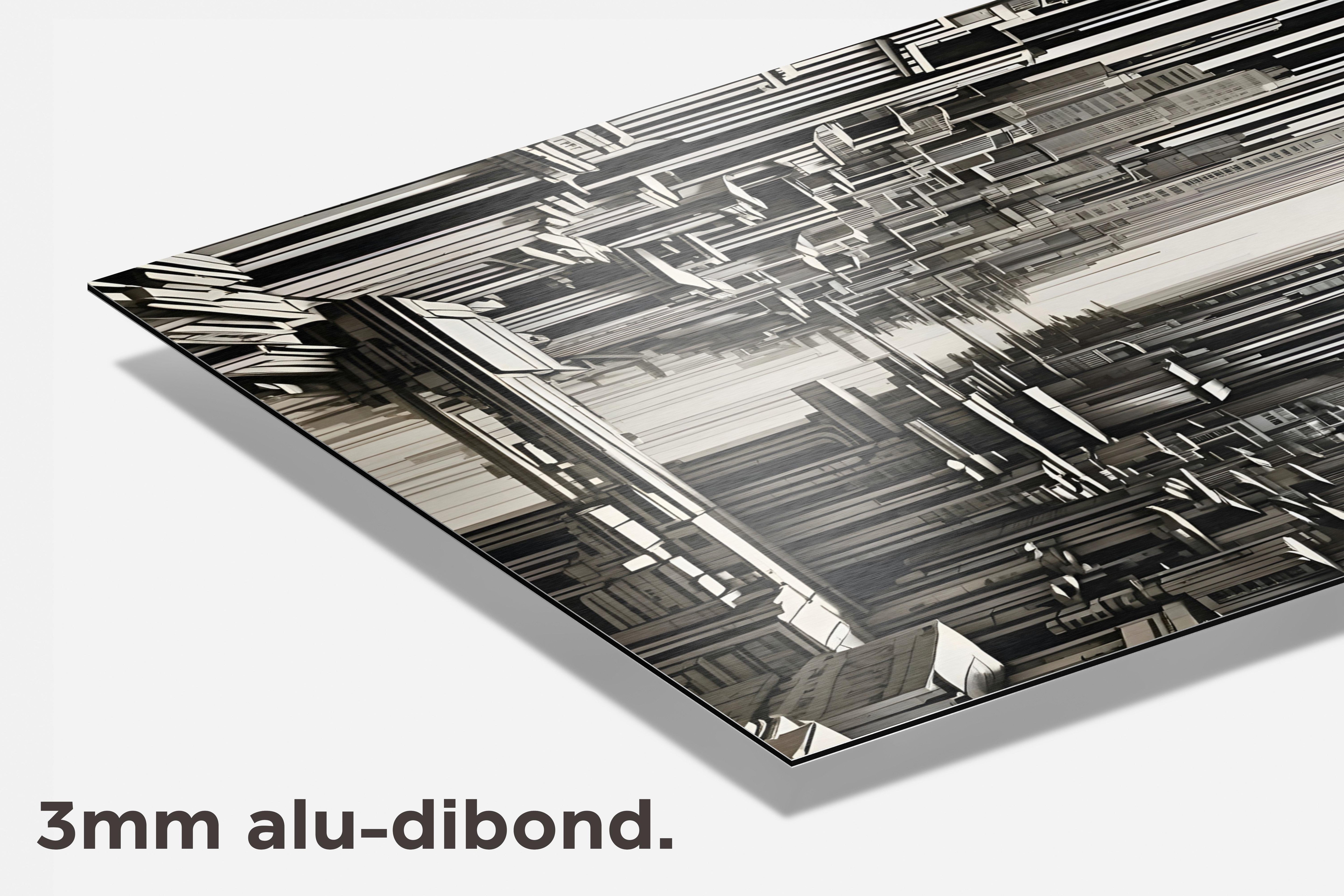 Abstracte Stad dibond detail