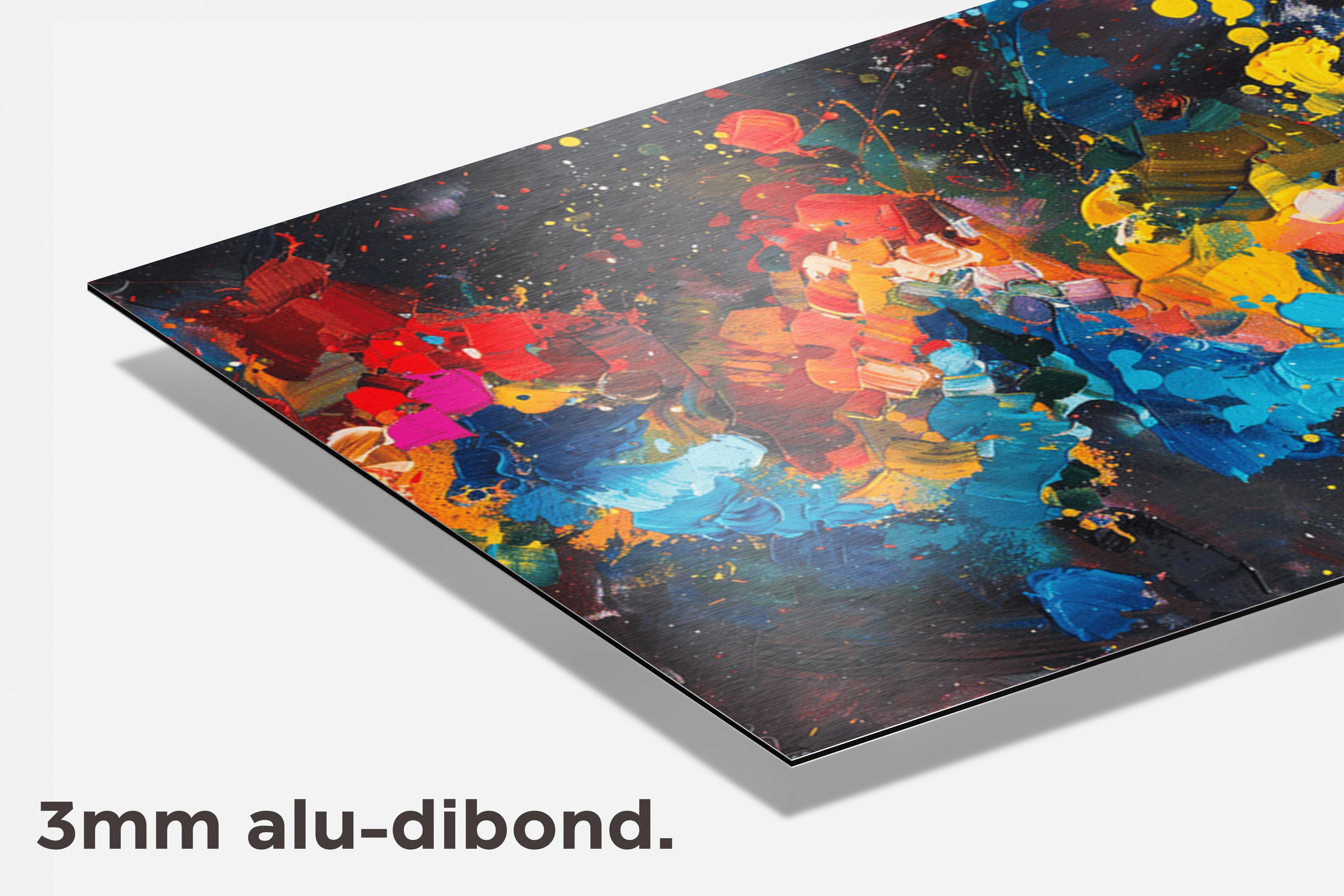 Abstract Aquarel dibond detail