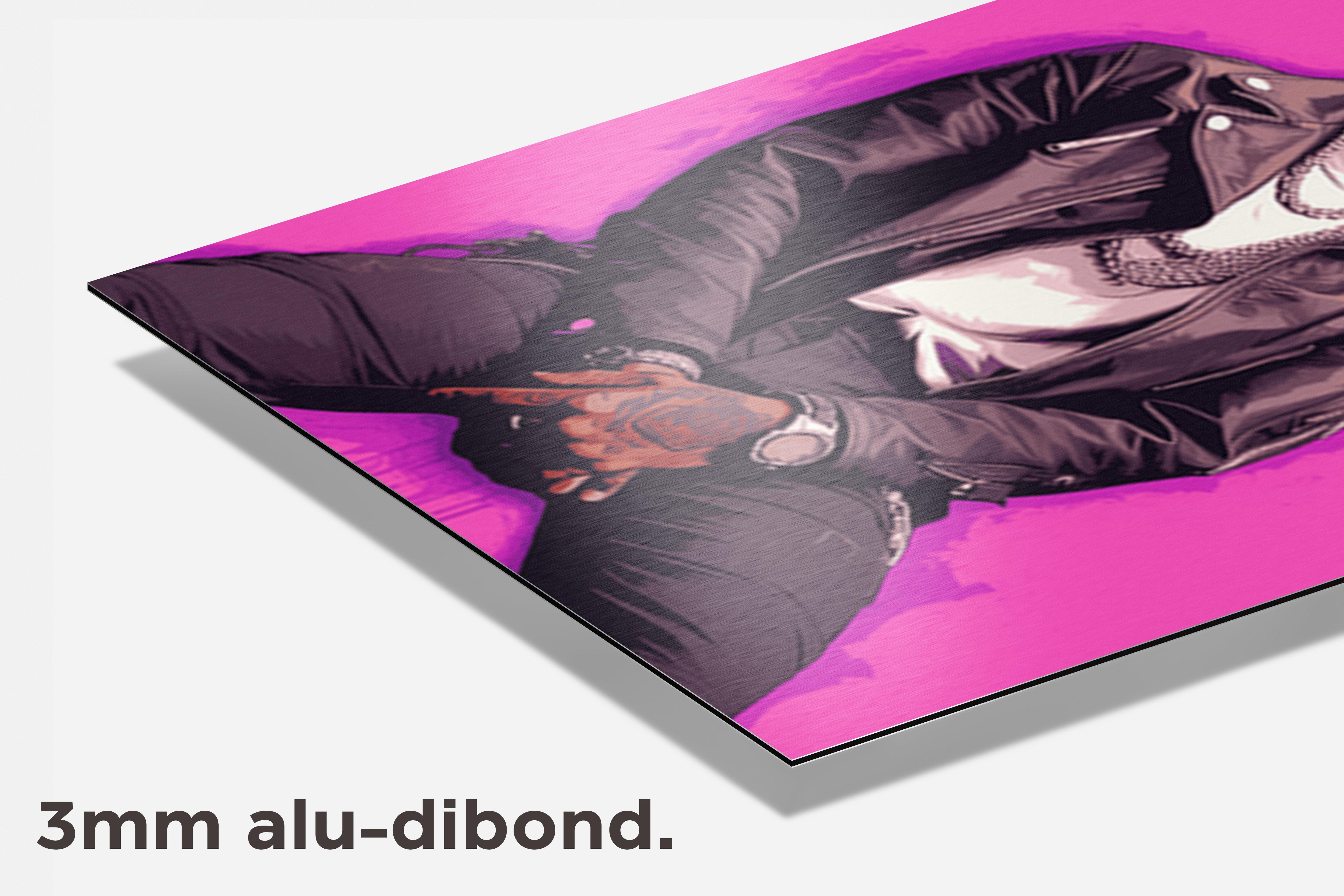 Travis Scott Roze dibond detail