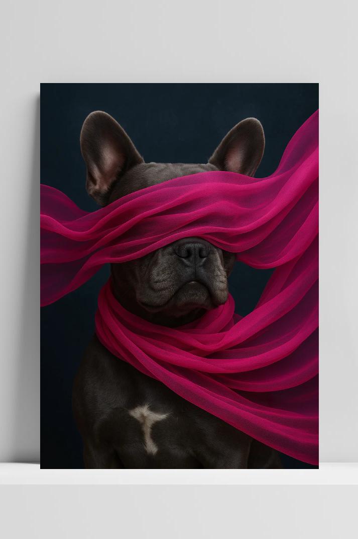Bulldog Fabric Dramatic Mystery in interieur