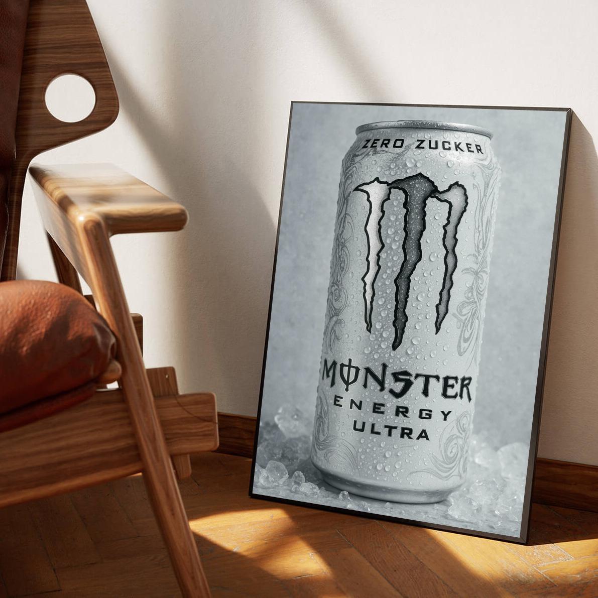 Monster Energy Drink B&W poster sfeerbeeld 1