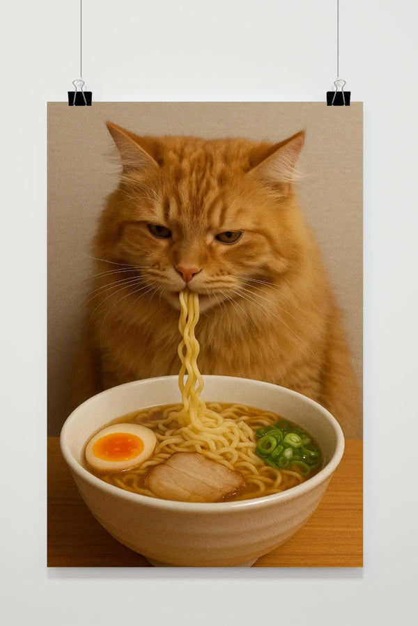 Cat Ramen Poster