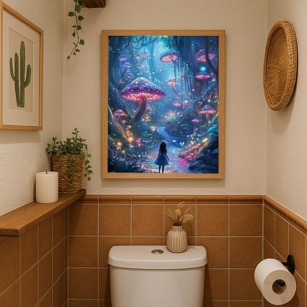 Girl Mushroom Forest poster sfeerbeeld 2