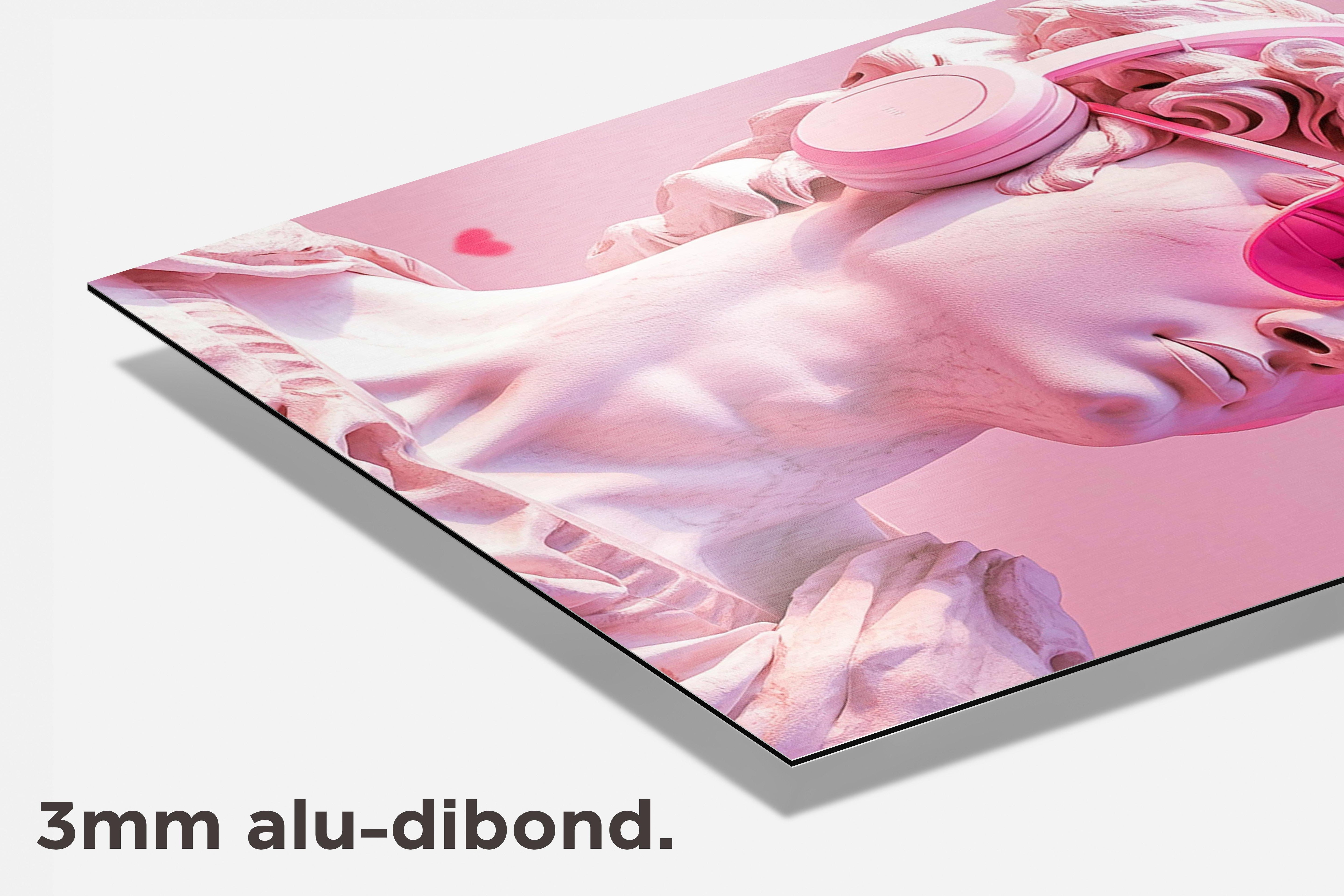 Roze Griekse God dibond detail