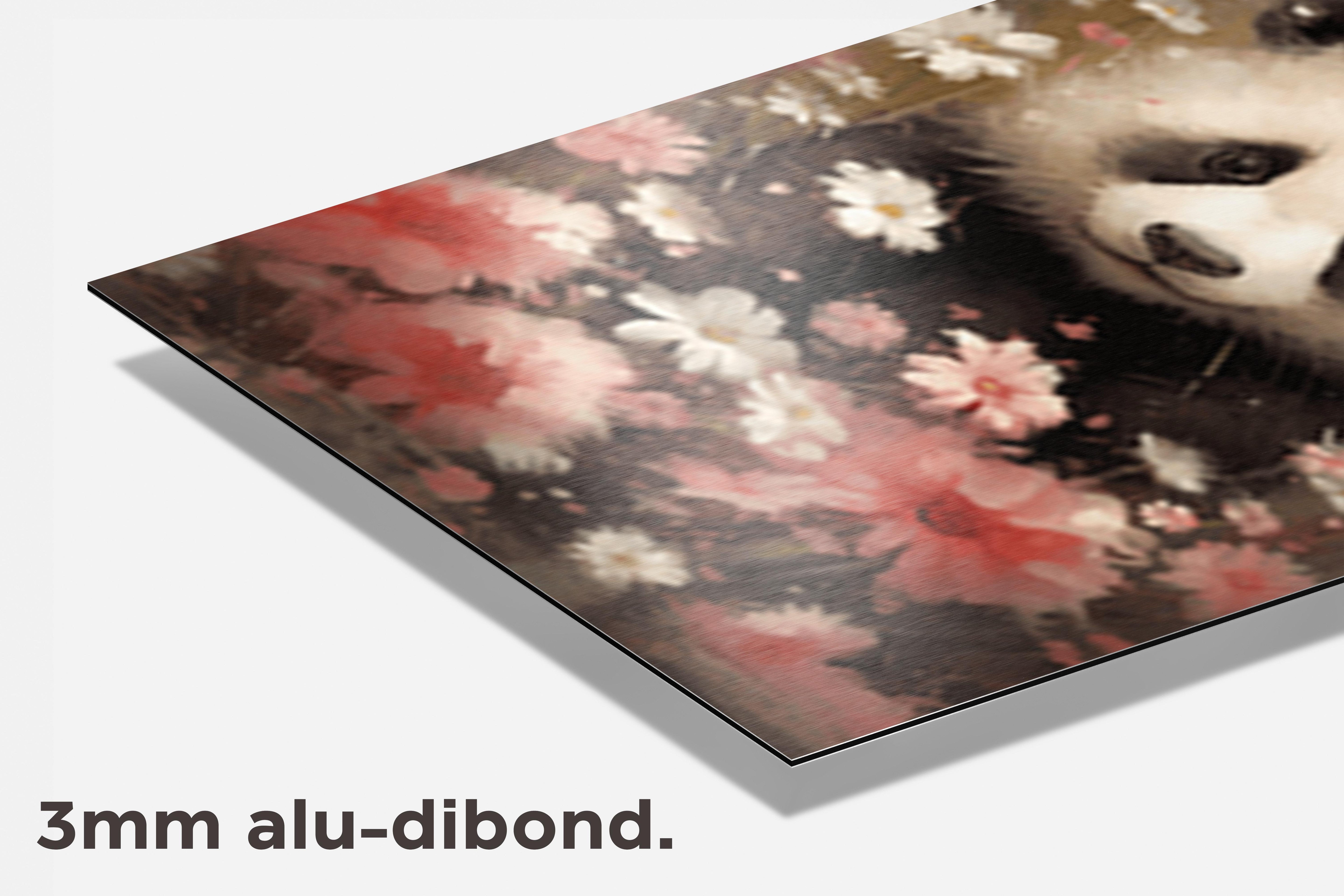 Panda Waterverf dibond detail