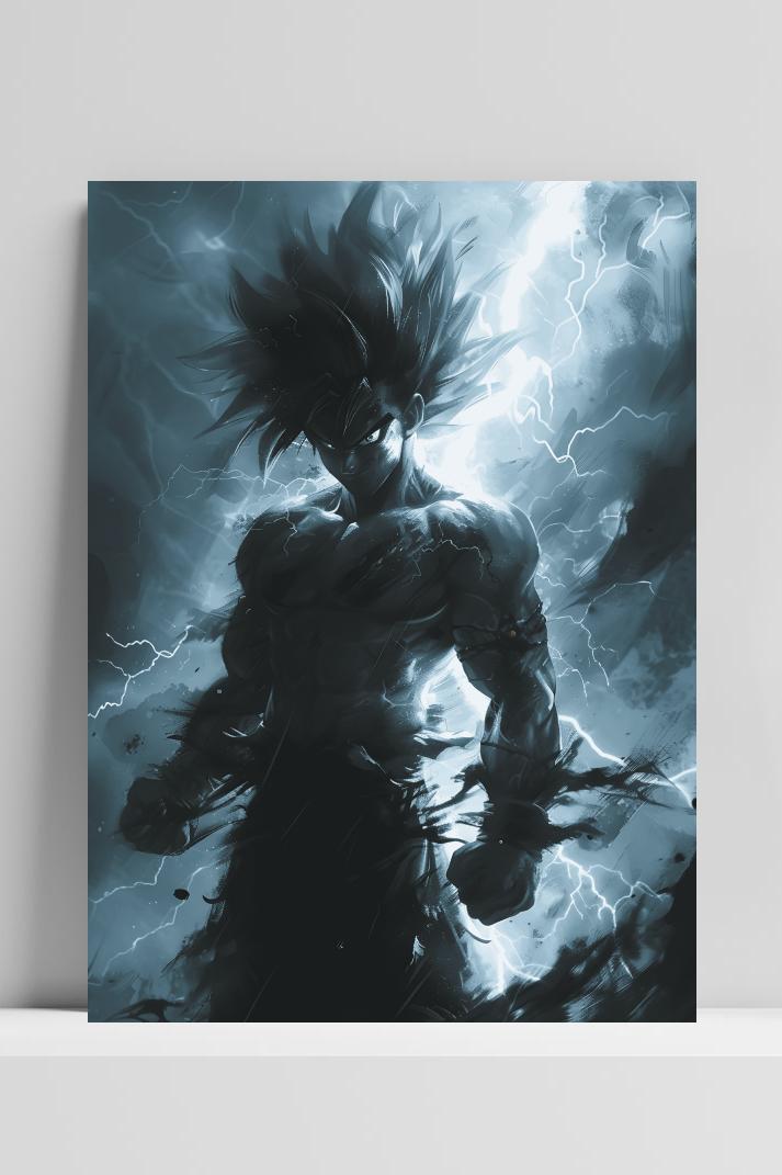 Dragonball Bliksem op 3mm aluminium dibond