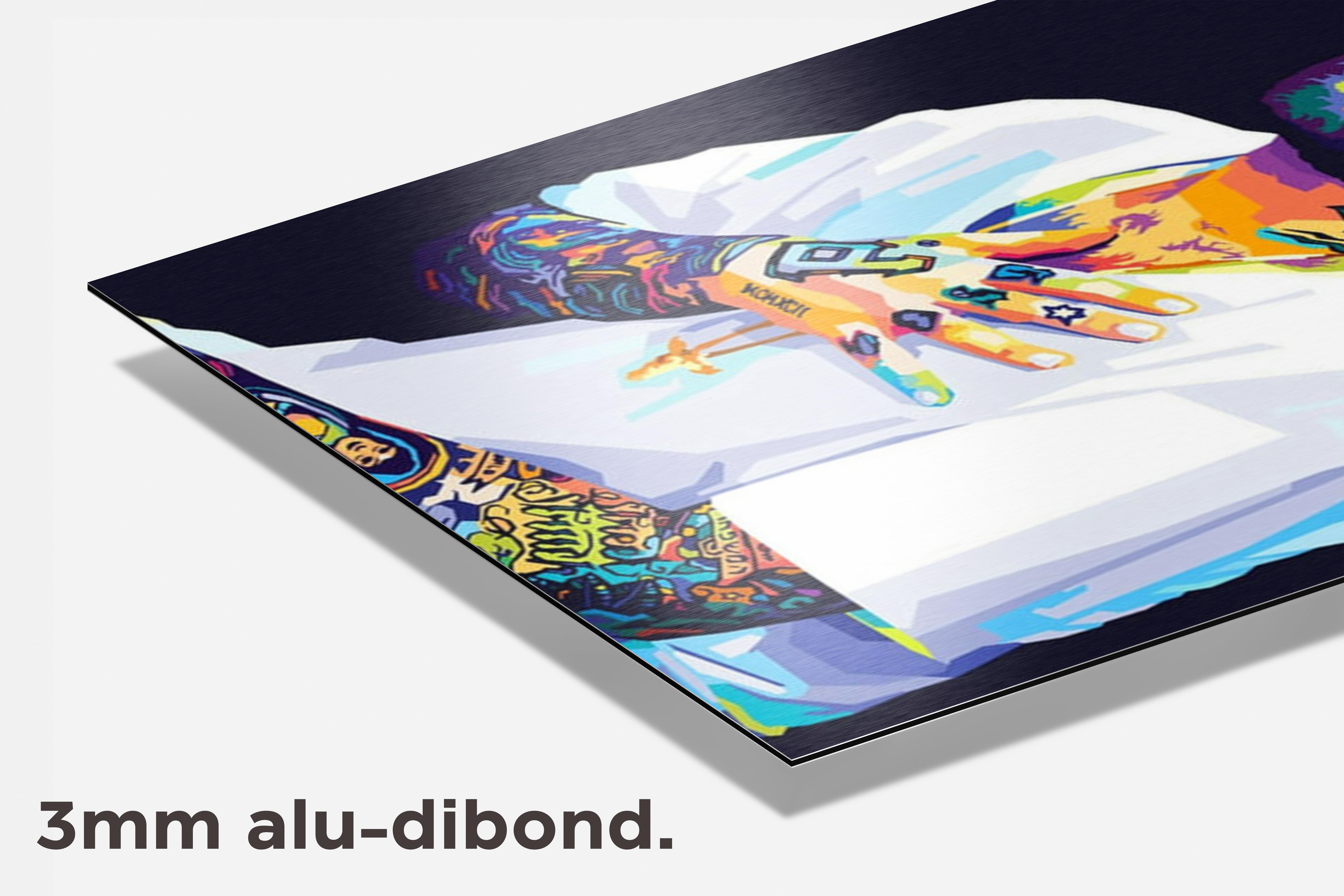 Mac Miller dibond detail