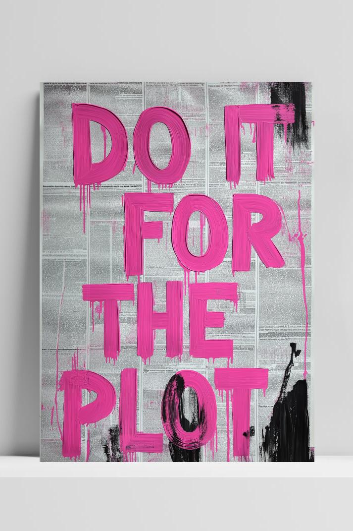 Do It For The Plot op 3mm aluminium dibond