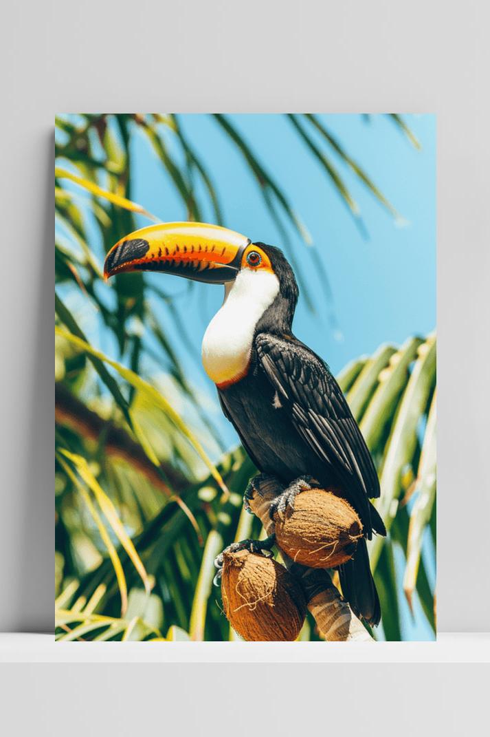 Toekan op 3mm aluminium dibond