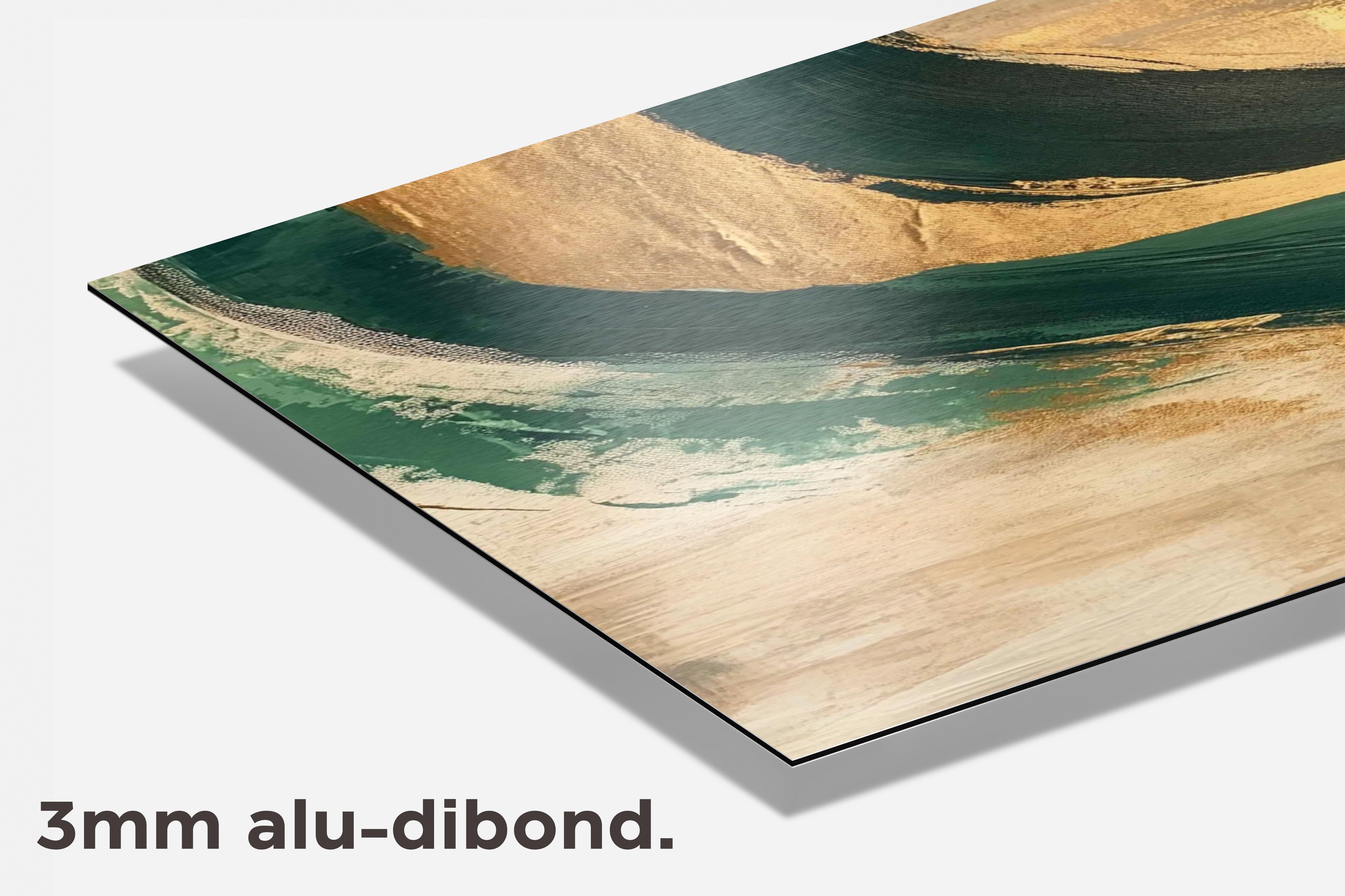 Goud Groen Kunst dibond detail