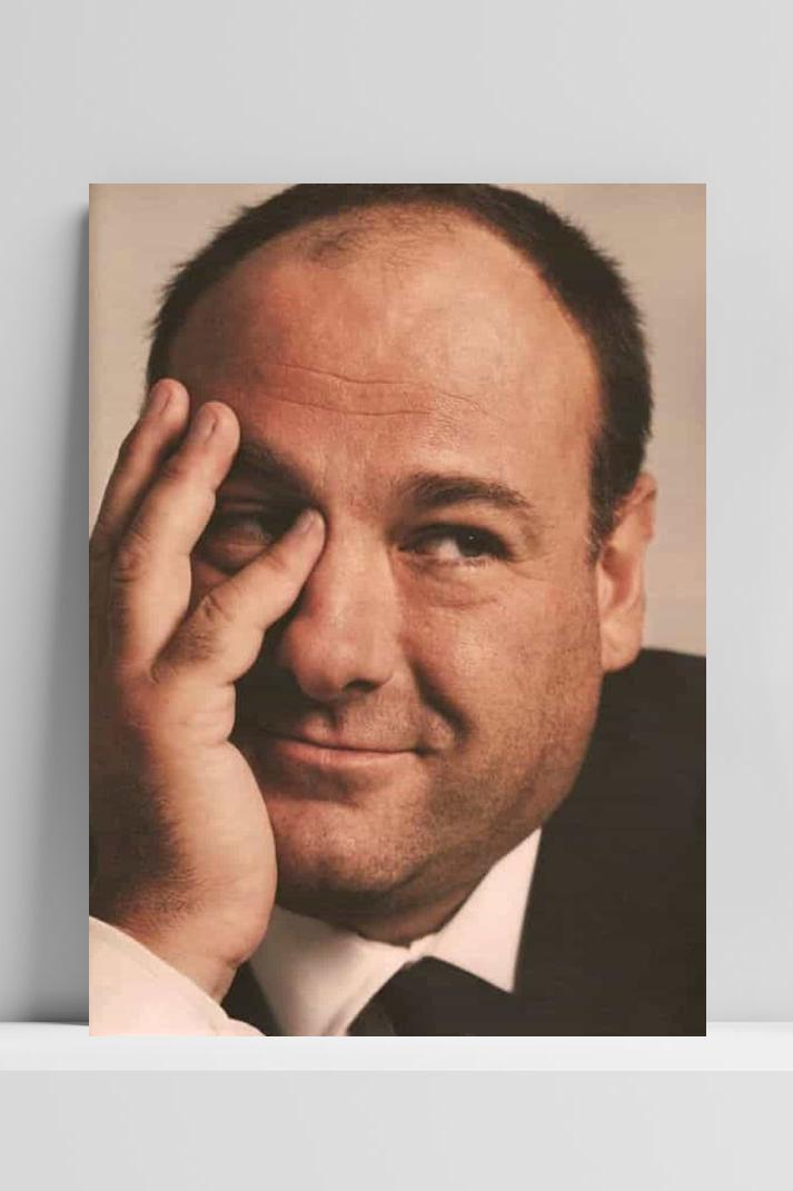 Tony Soprano op 3mm aluminium dibond