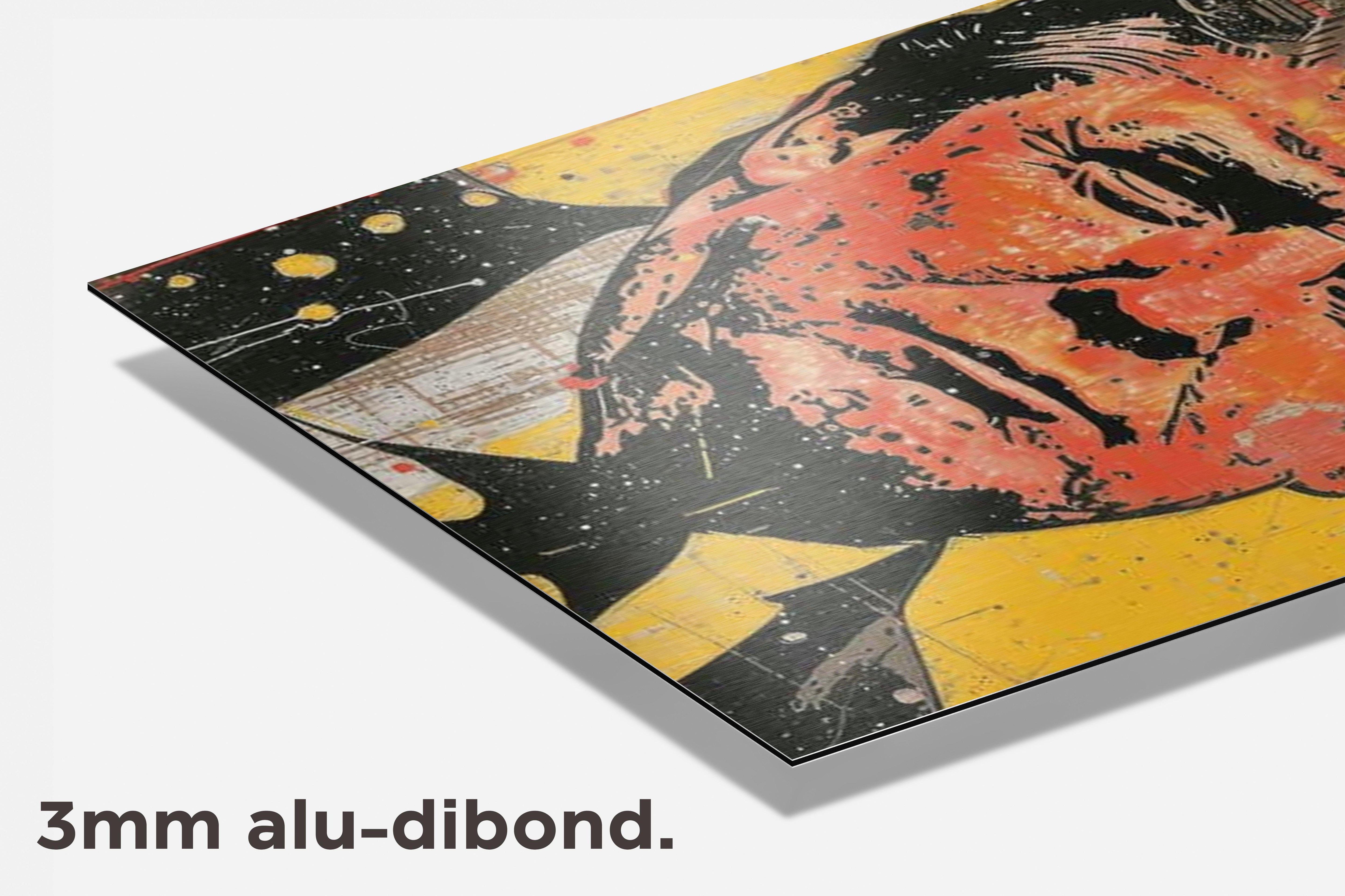 Donald Trump Geel dibond detail
