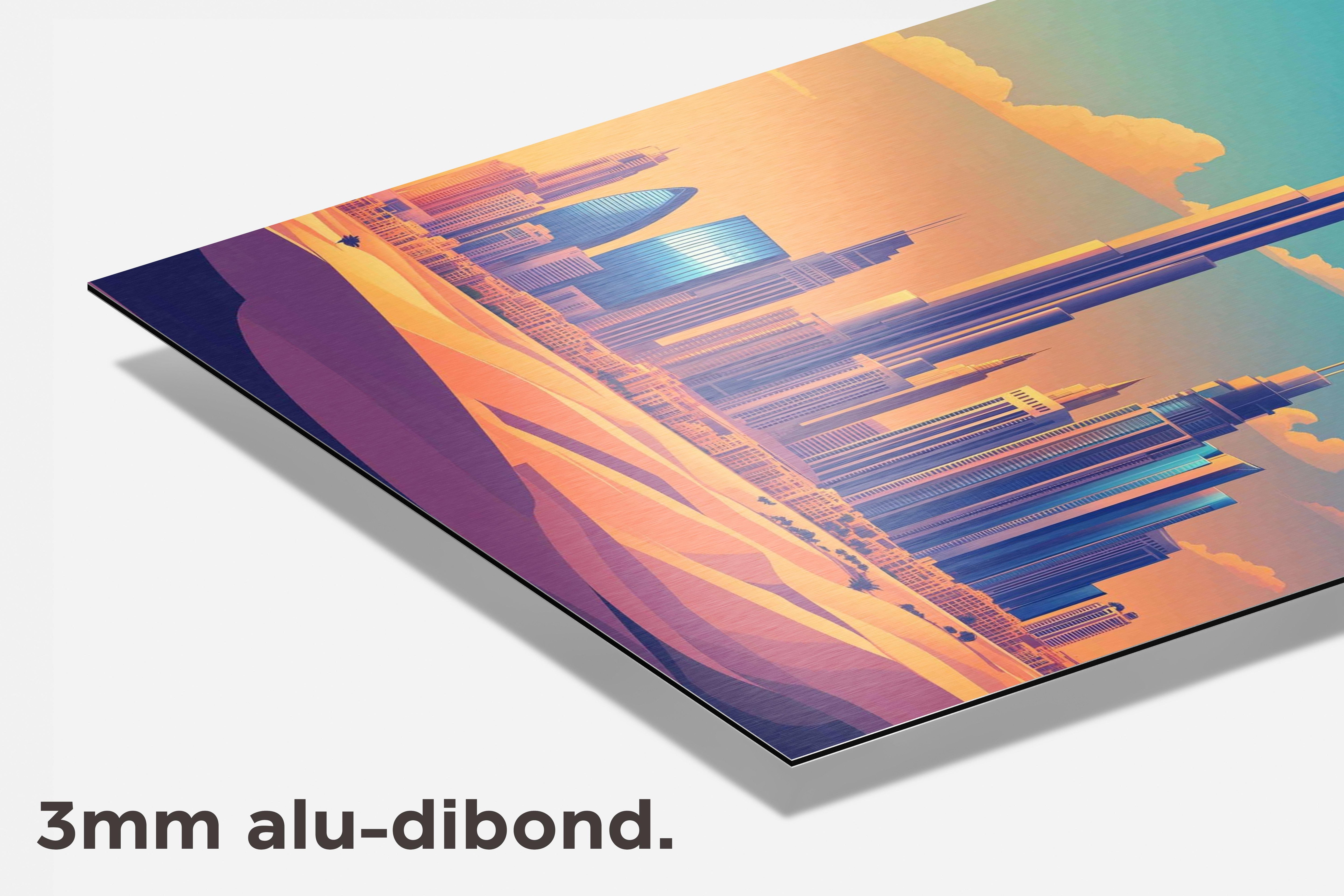 Dubai Skyline dibond detail