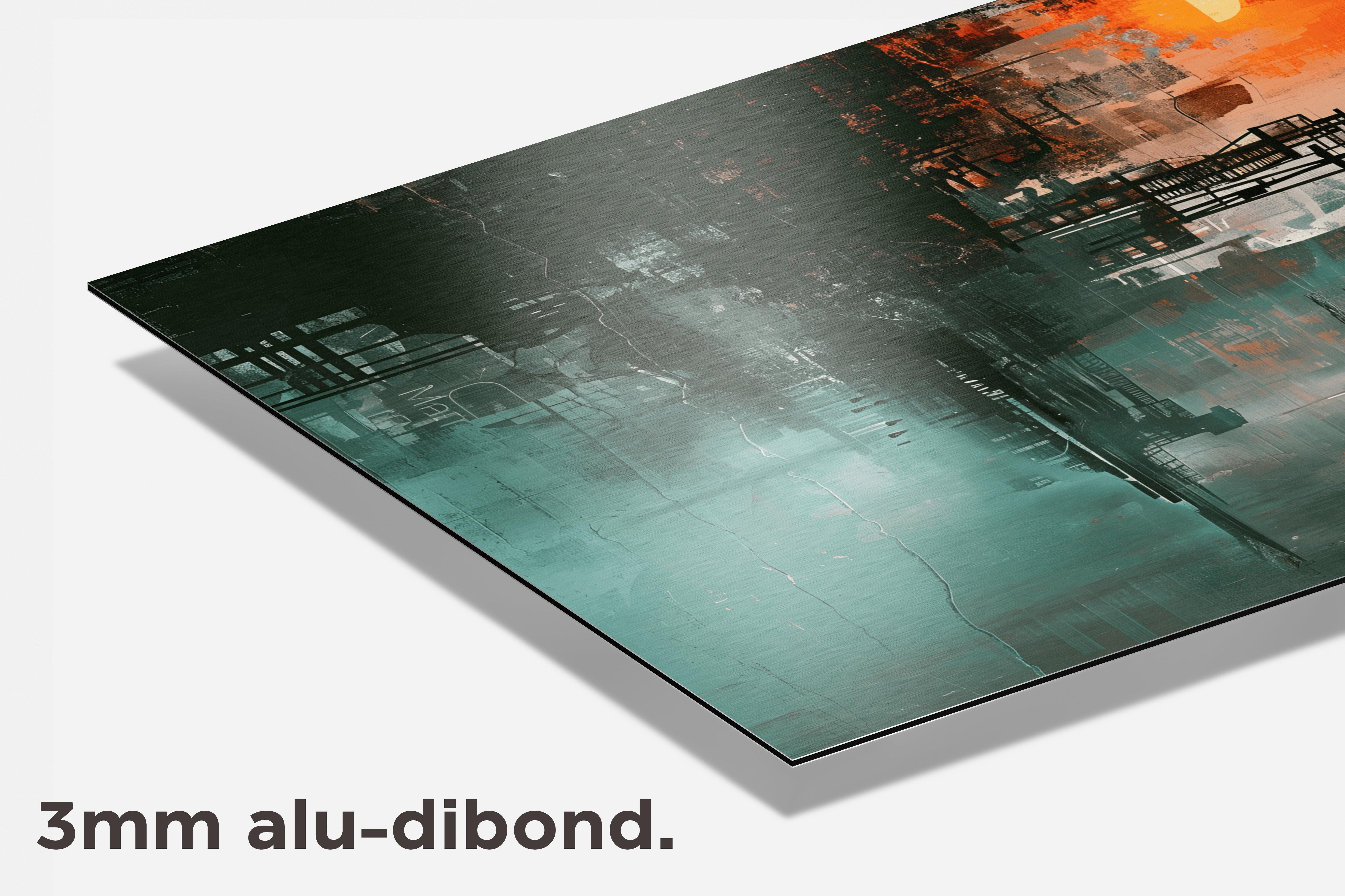 Abstracte Stad dibond detail