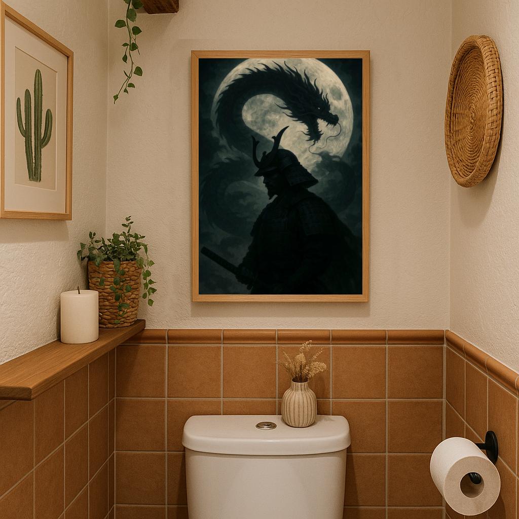 Samurai Dragon B&W poster sfeerbeeld 3