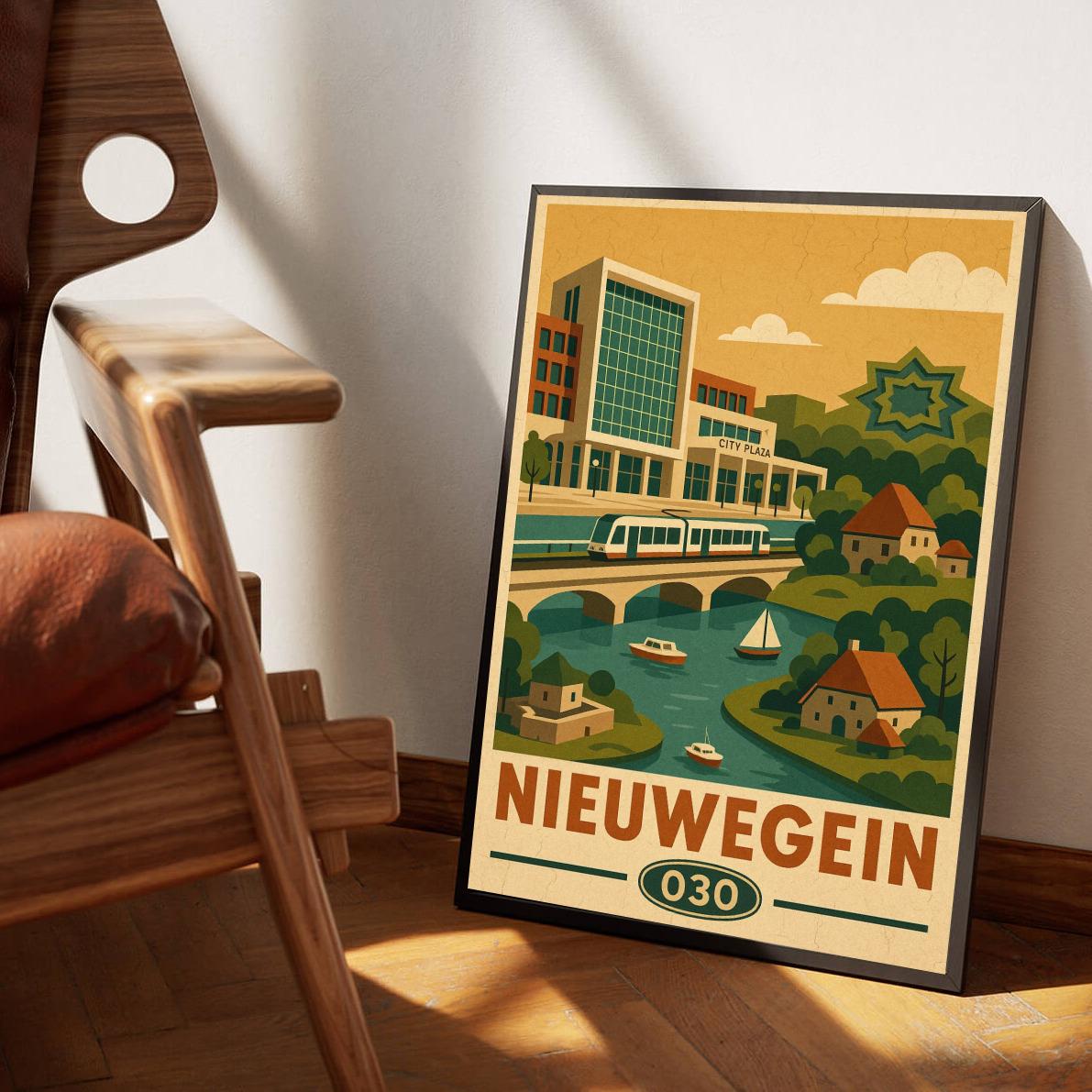 Nieuwegein Netherlands Vintage Text poster sfeerbeeld 3