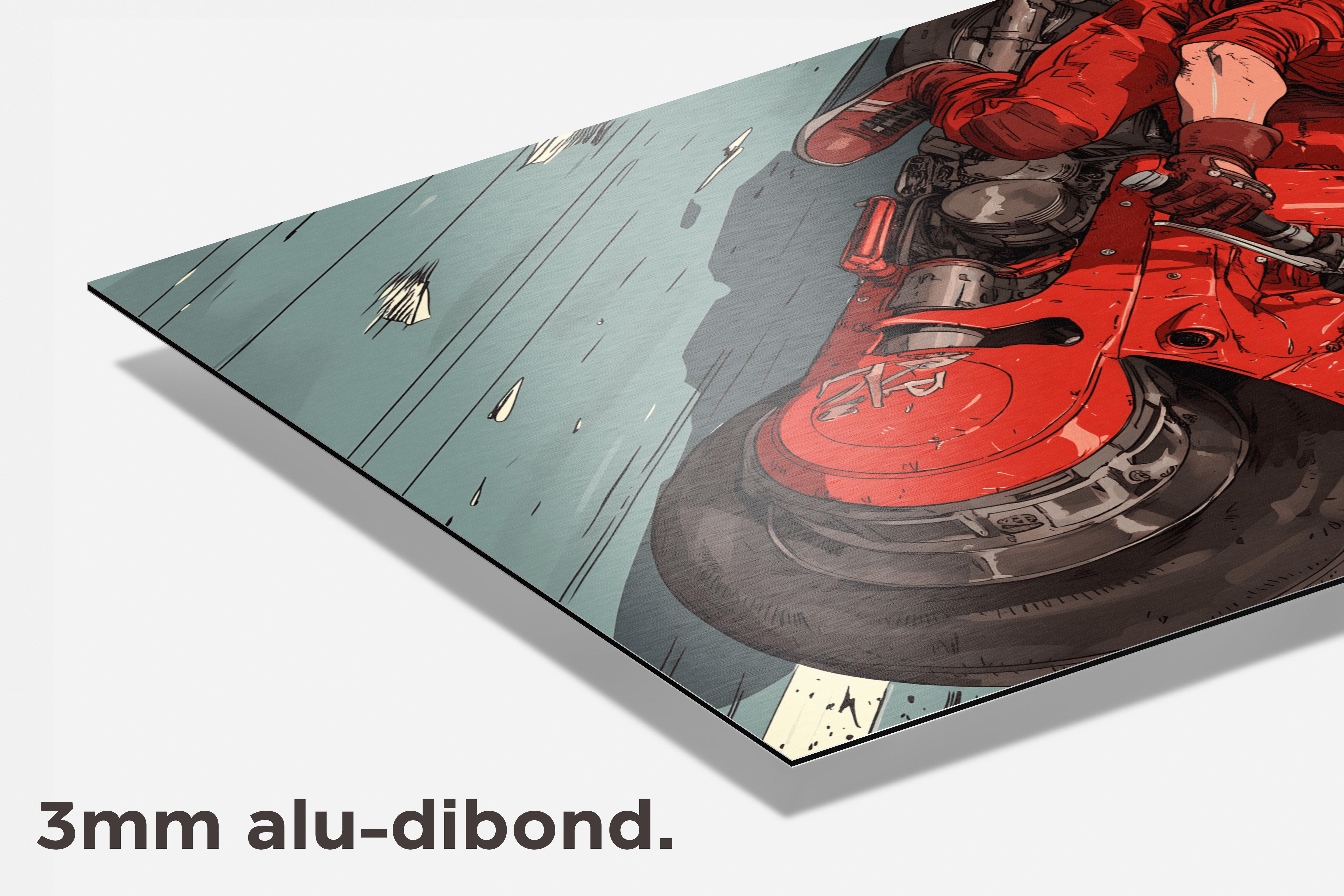 Kaneda Motorfiets dibond detail