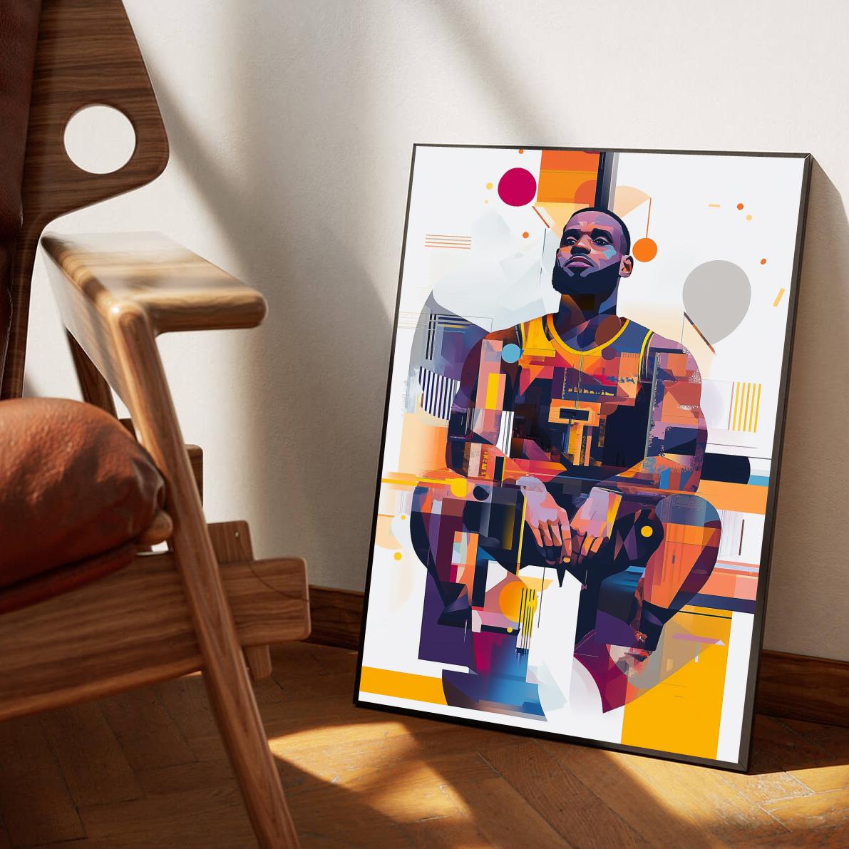 Lebron James Abstract poster sfeerbeeld 1