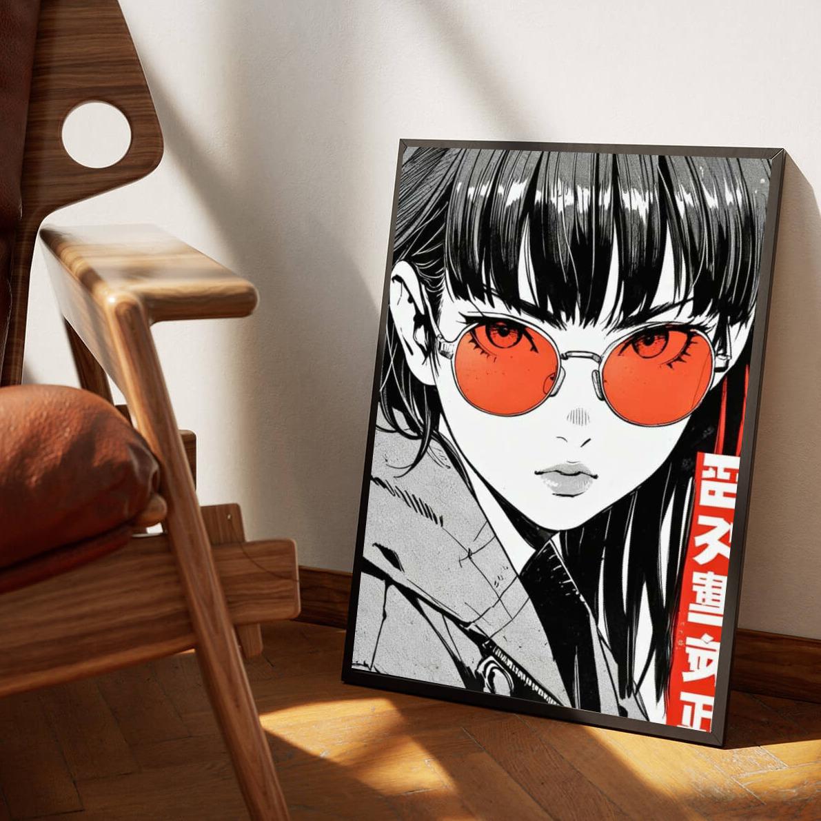 Girl Manga Text poster van 25 Artstreet