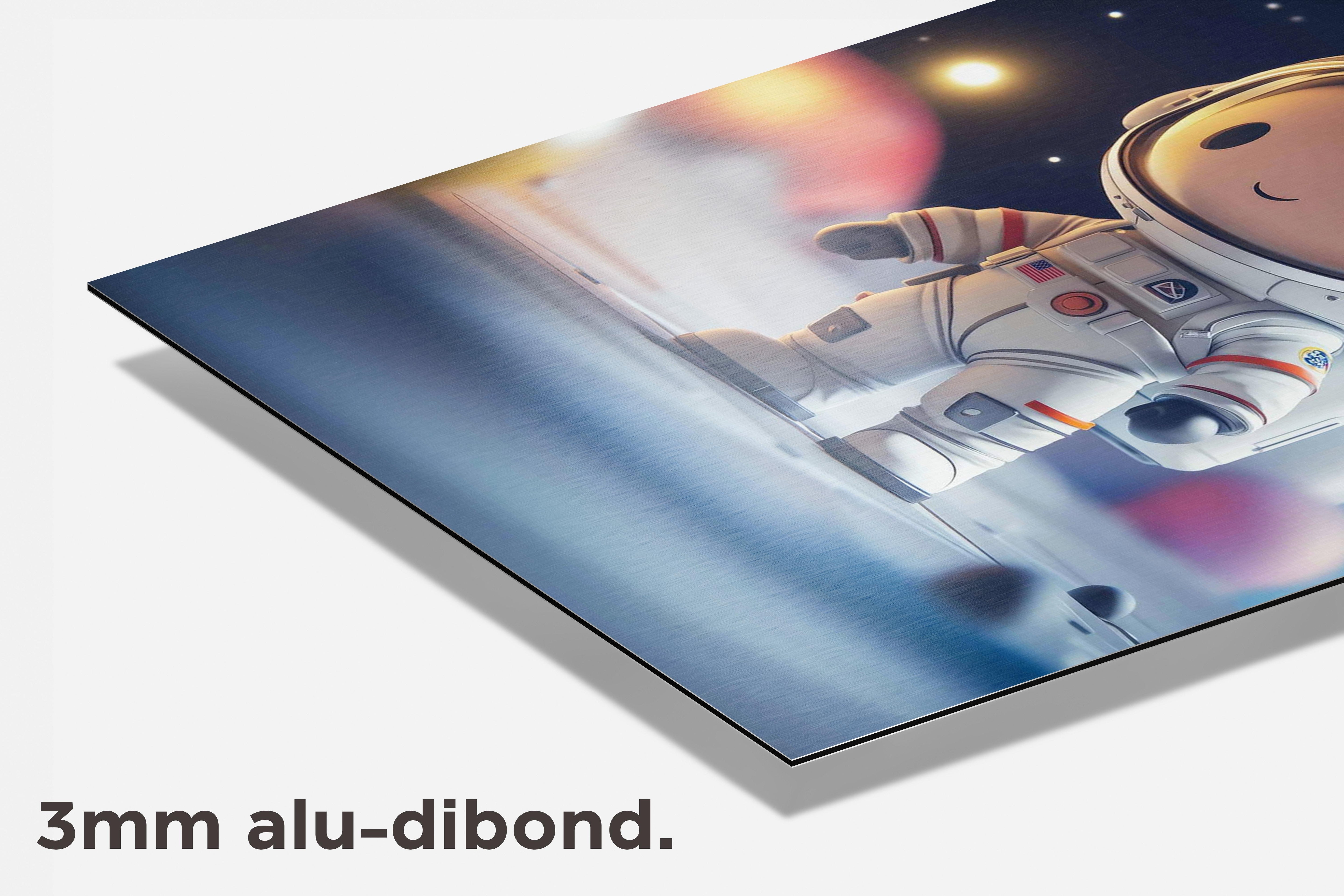 Astronaut Jongen dibond detail