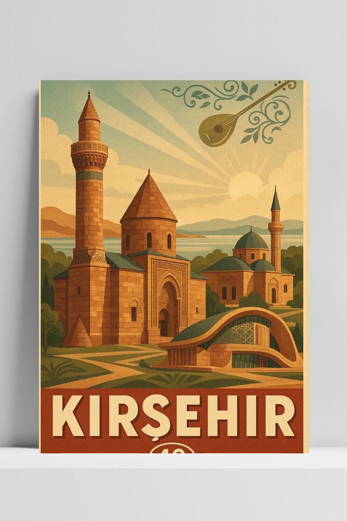 Kırşehir Turkey Vintage Text op 3mm aluminium dibond