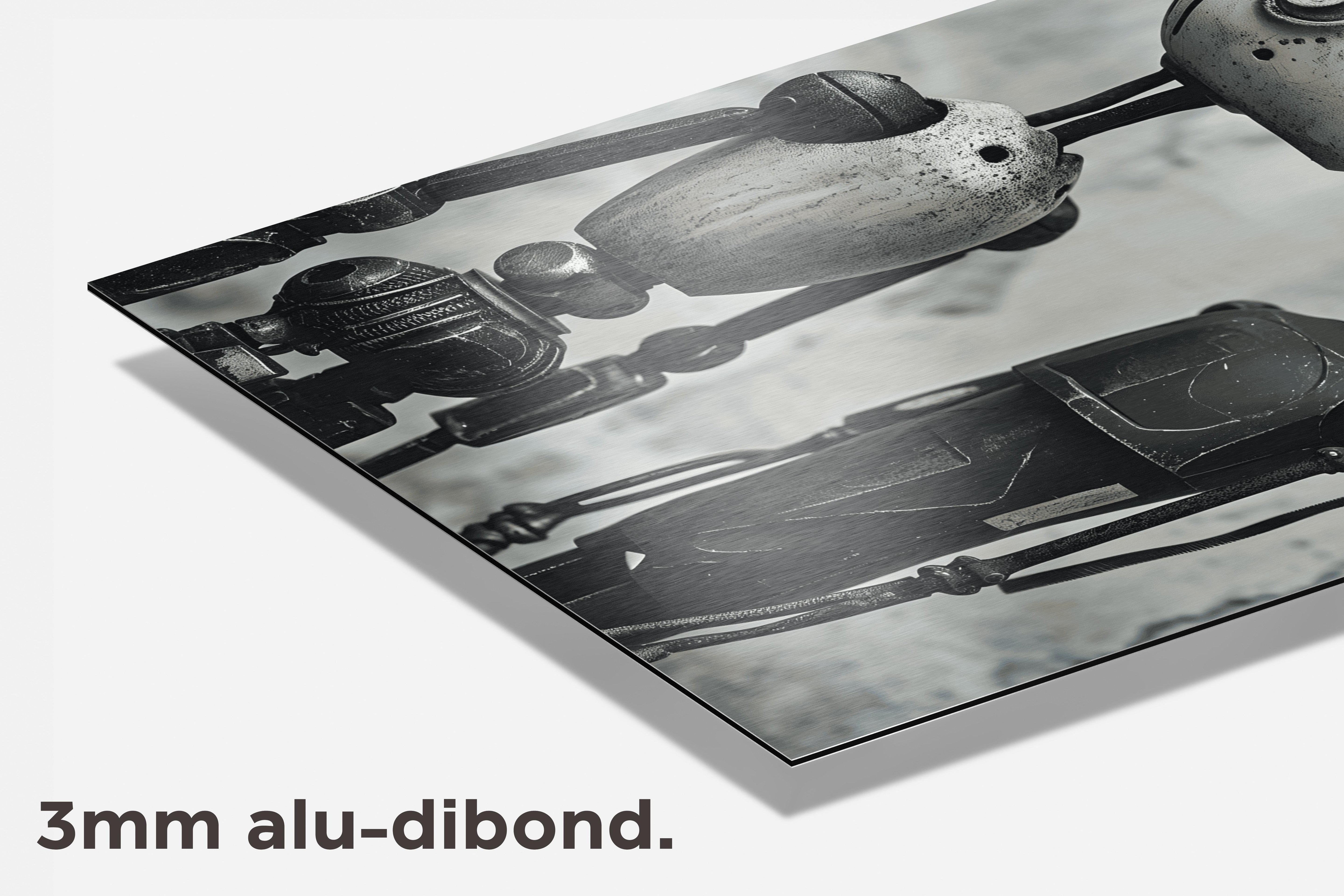 Robot Vrienden dibond detail