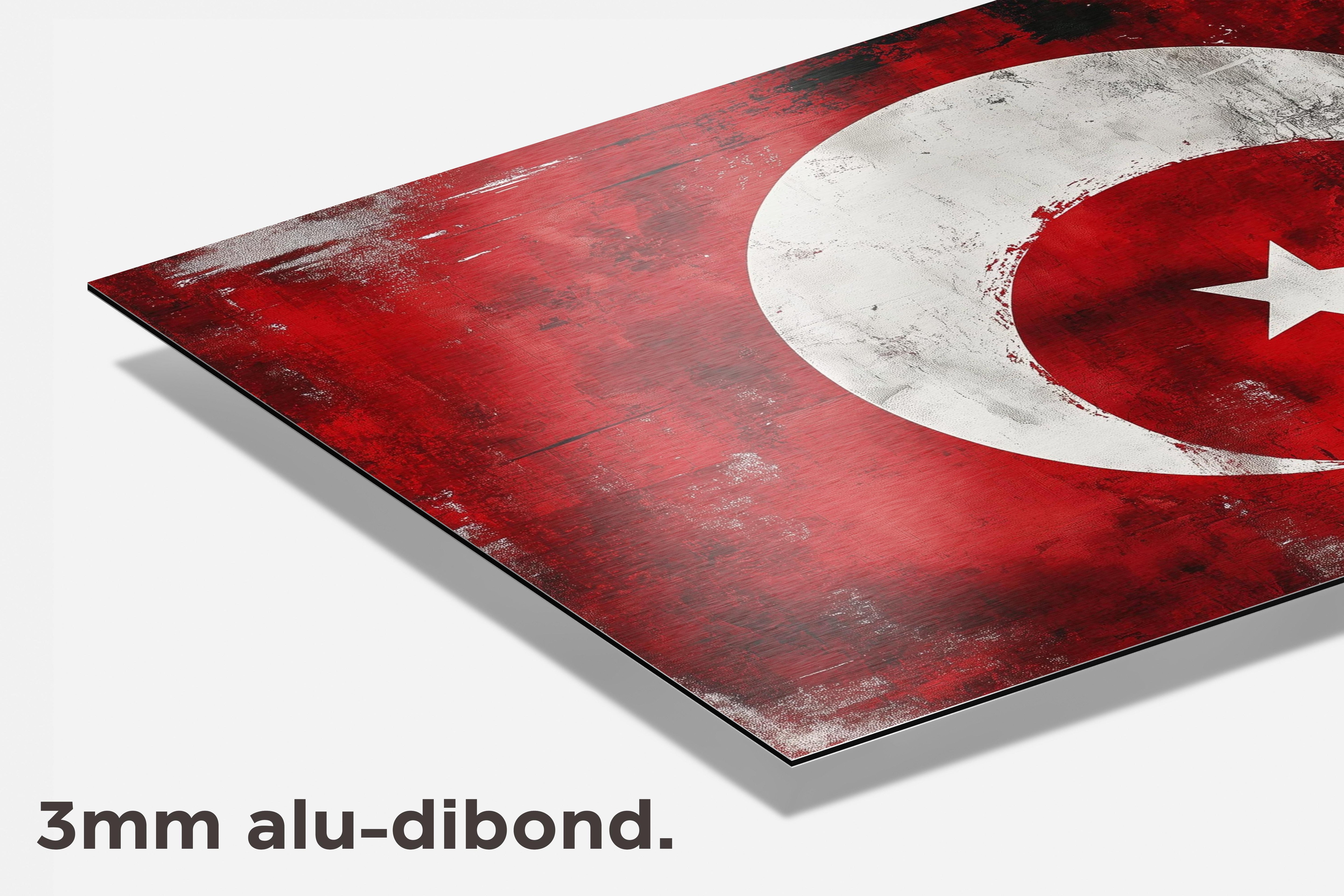Turkije Vlag dibond detail