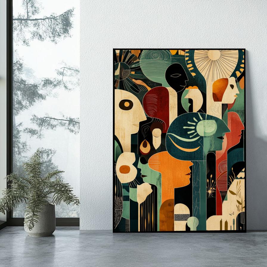 Abstract Head poster sfeerbeeld 1