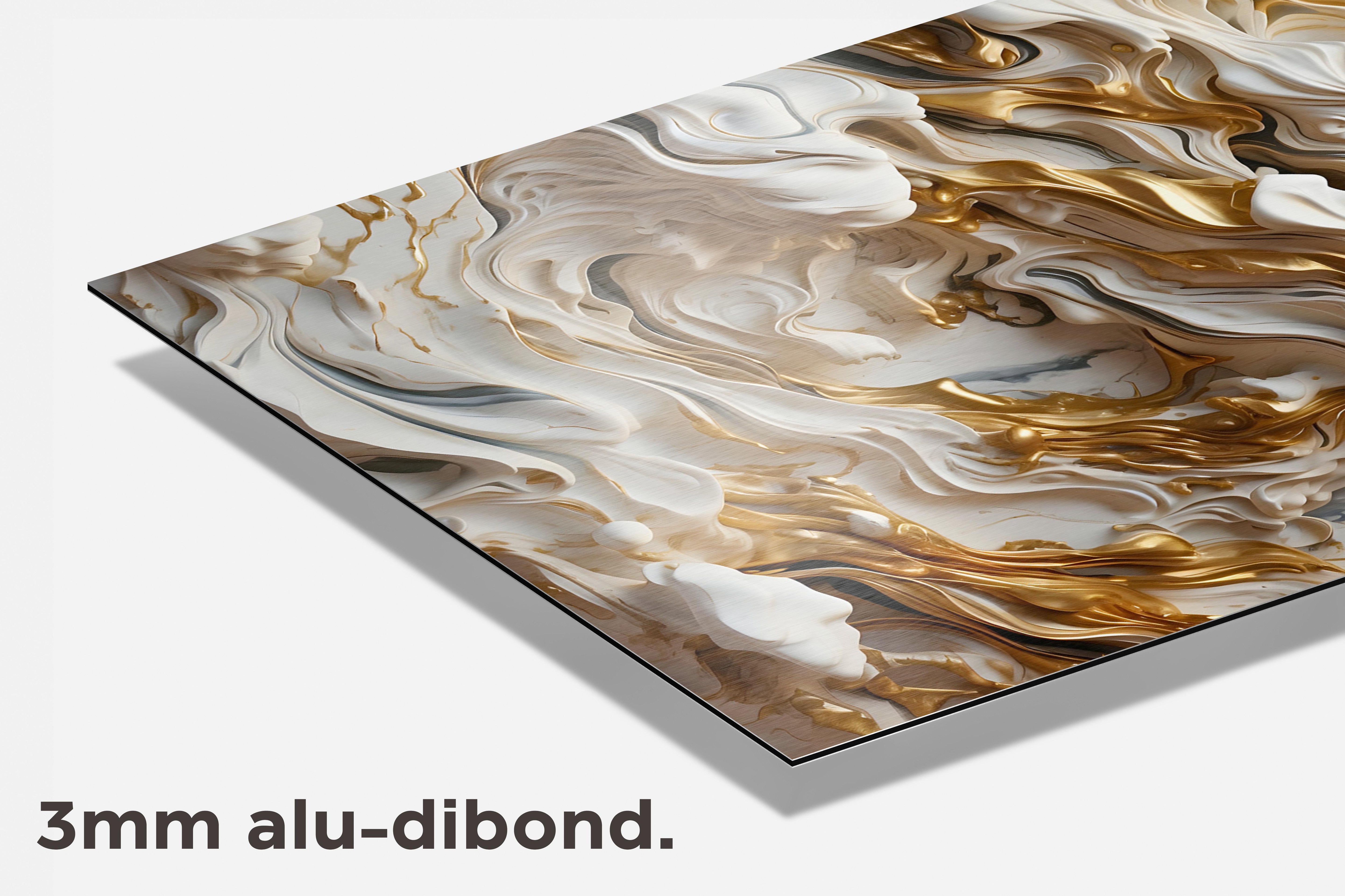 Wit Goud Abstract dibond detail