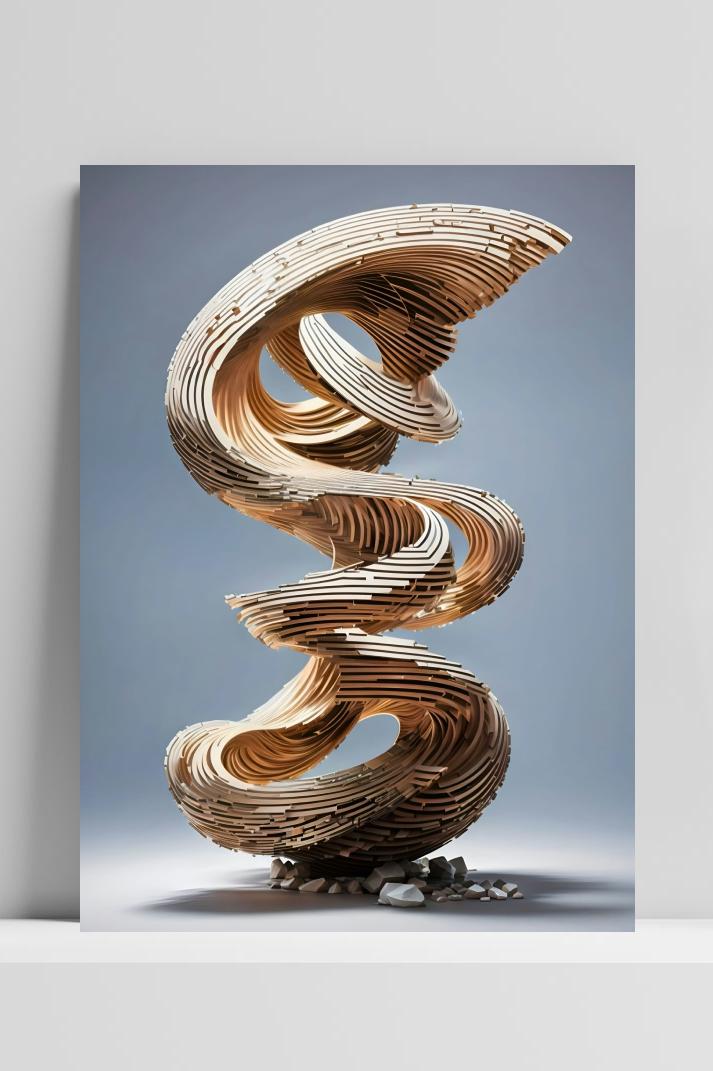 Minimalistisch Hout op 3mm aluminium dibond