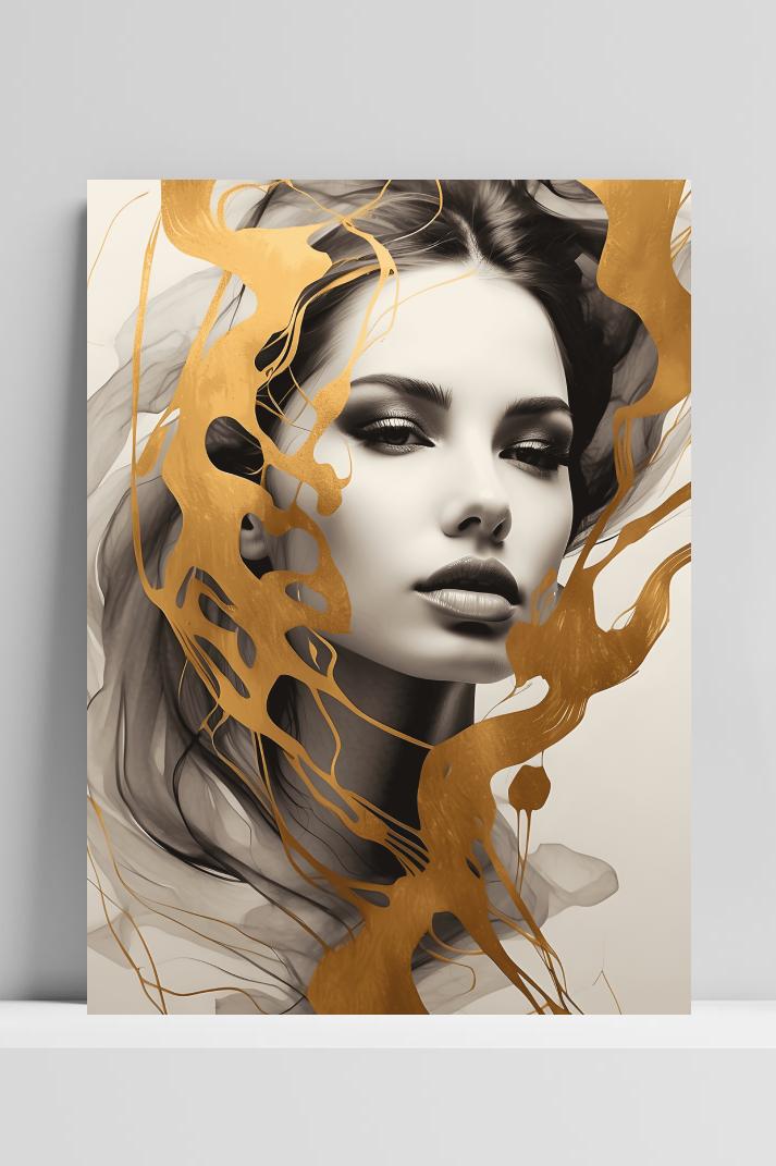 Goude Aesthetic op 3mm aluminium dibond