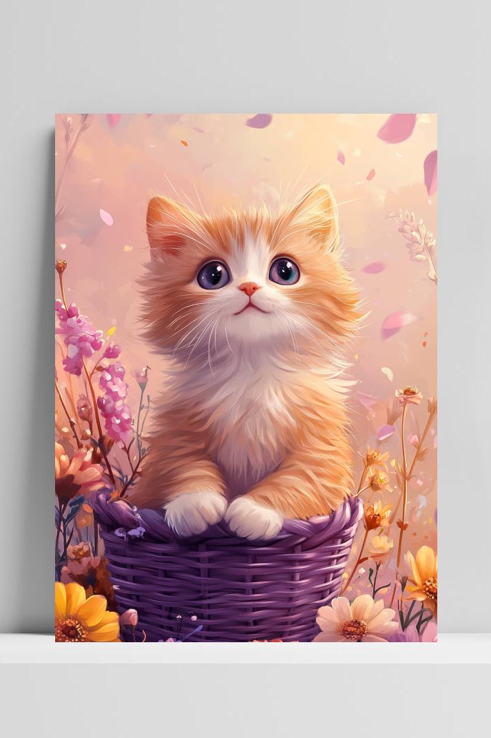 Kat Mand op 3mm aluminium dibond