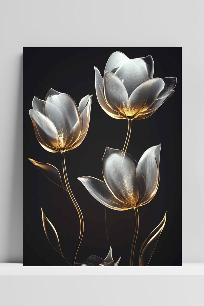 Tulpen Glas op 3mm aluminium dibond