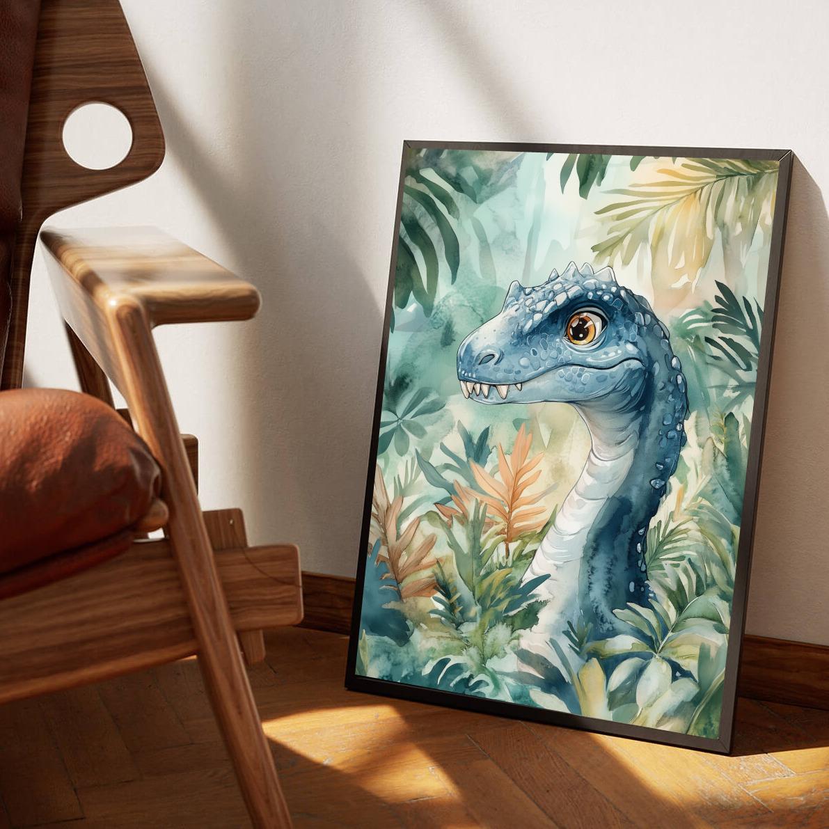 Dinosaur Aquarel poster sfeerbeeld 3