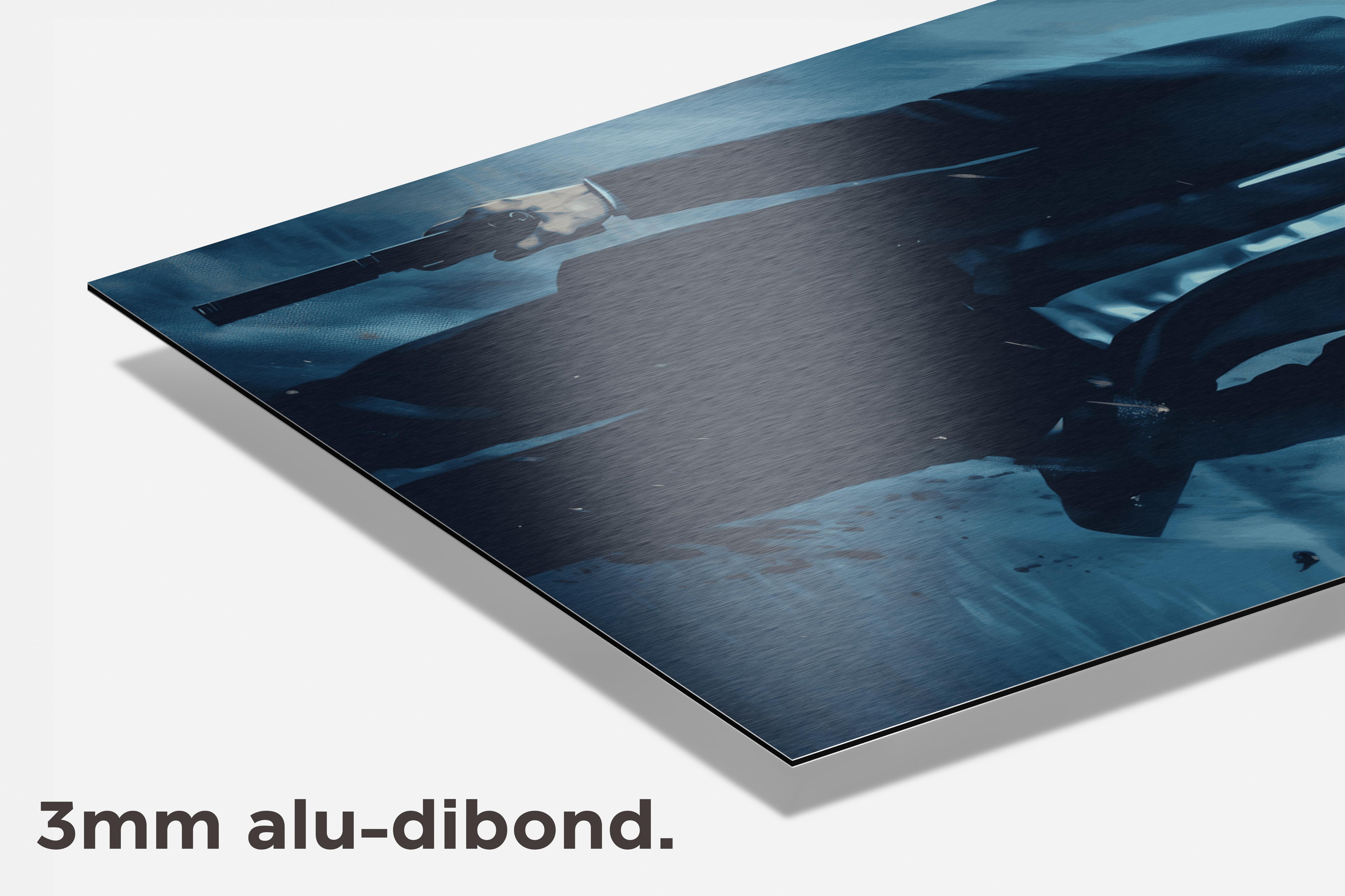 John Wick Gun dibond detail