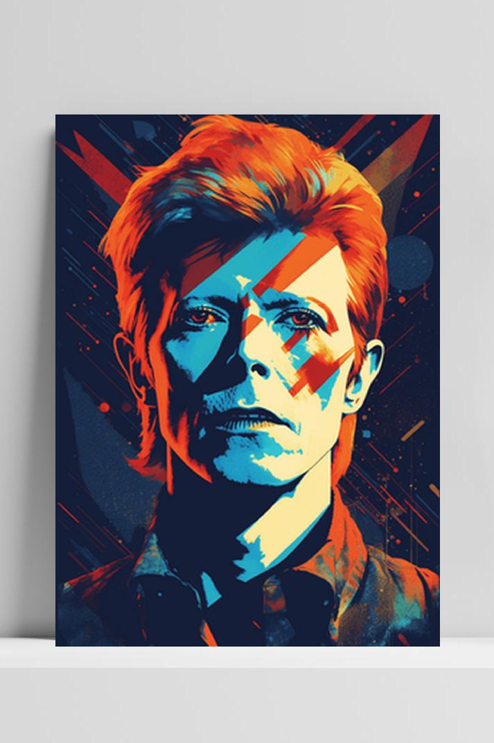 David Bowie op 3mm aluminium dibond