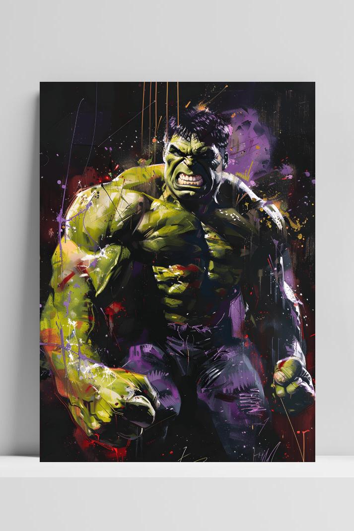 Boze Hulk op 3mm aluminium dibond