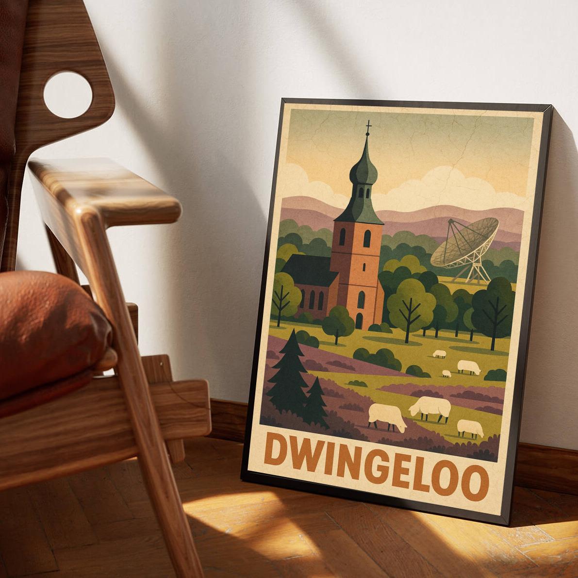 Dwingeloo Text Vintage poster sfeerbeeld 3