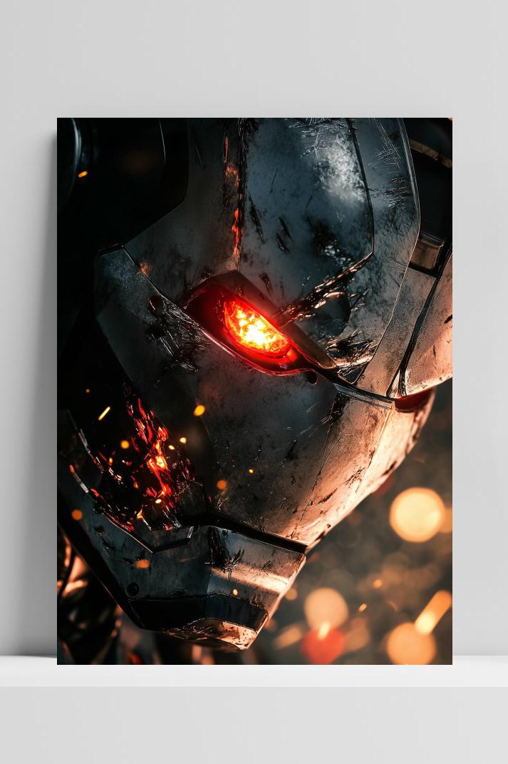 Iron Man op 3mm aluminium dibond