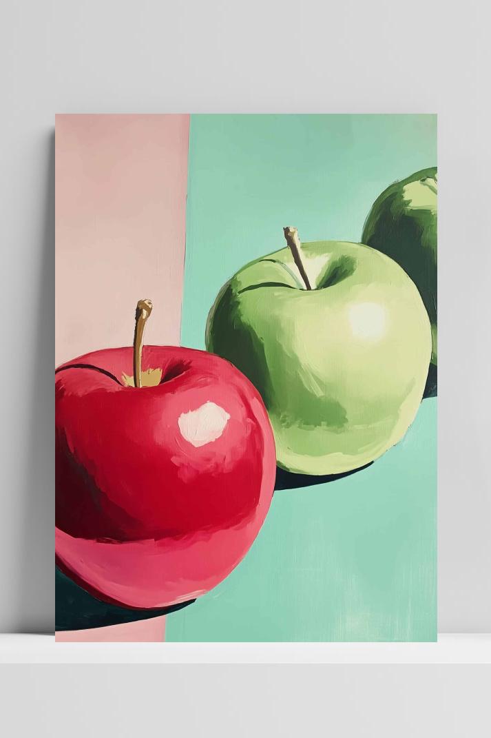 Appels op 3mm aluminium dibond